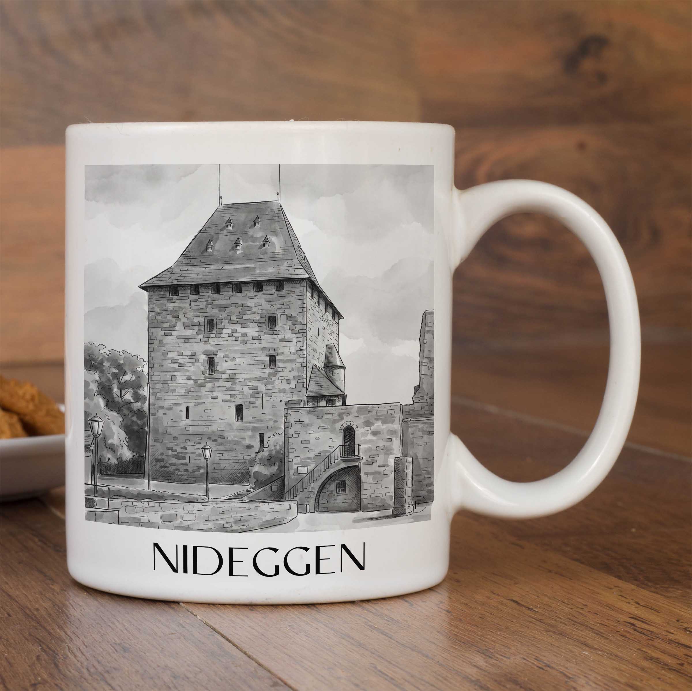 nideggen-eifel-deutschland-kaffeebecher-aquarell-schwarz-weiss