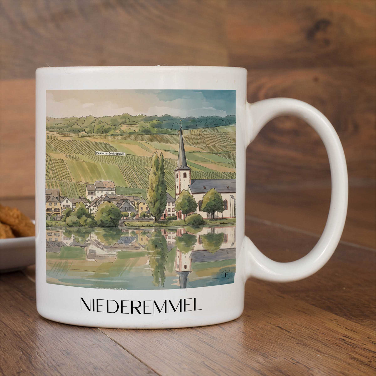 niederemmel-moseltal-deutschland-kaffeebecher-aquarell