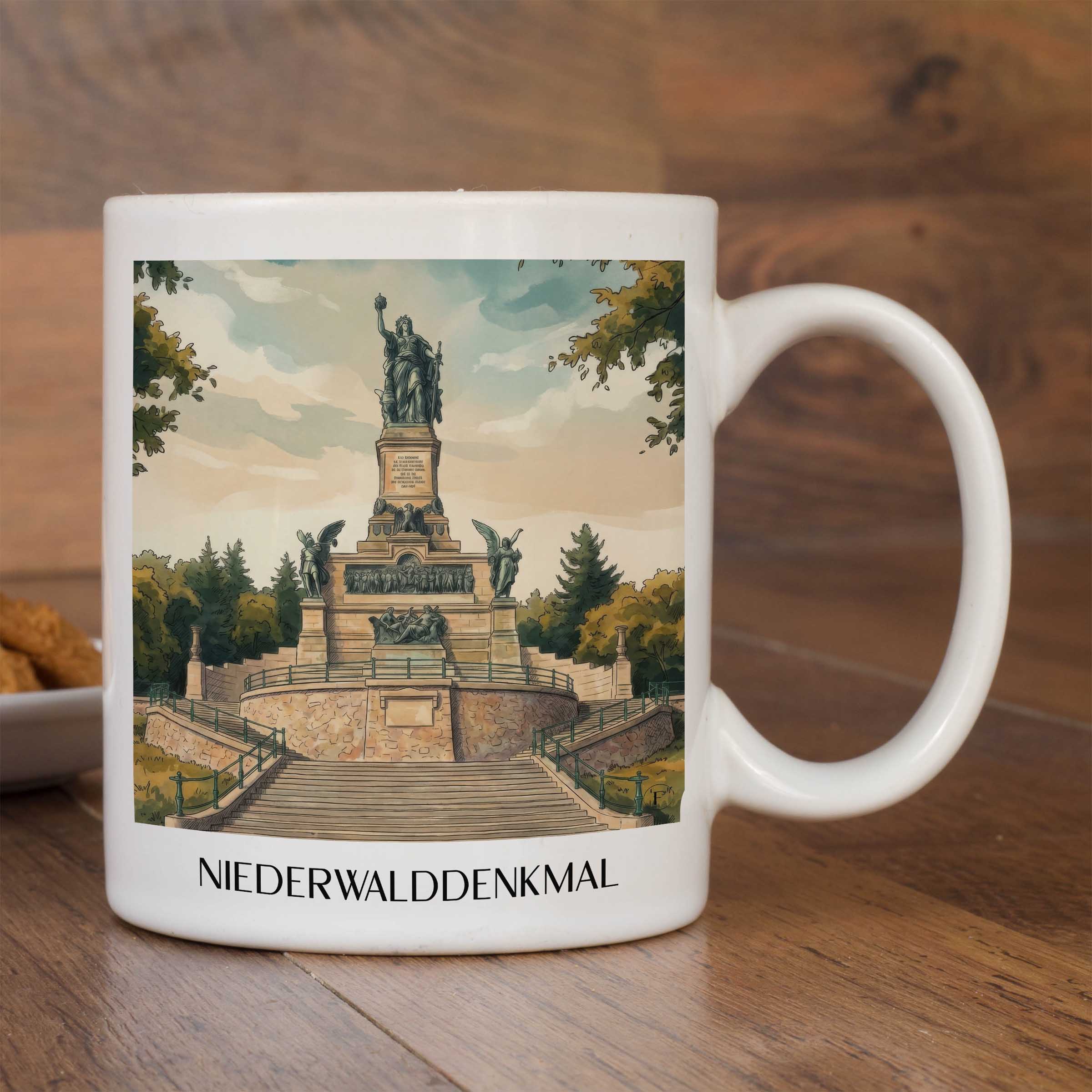 niederwalddenkmal-rheingau-deutschland-kaffeebecher-aquarell