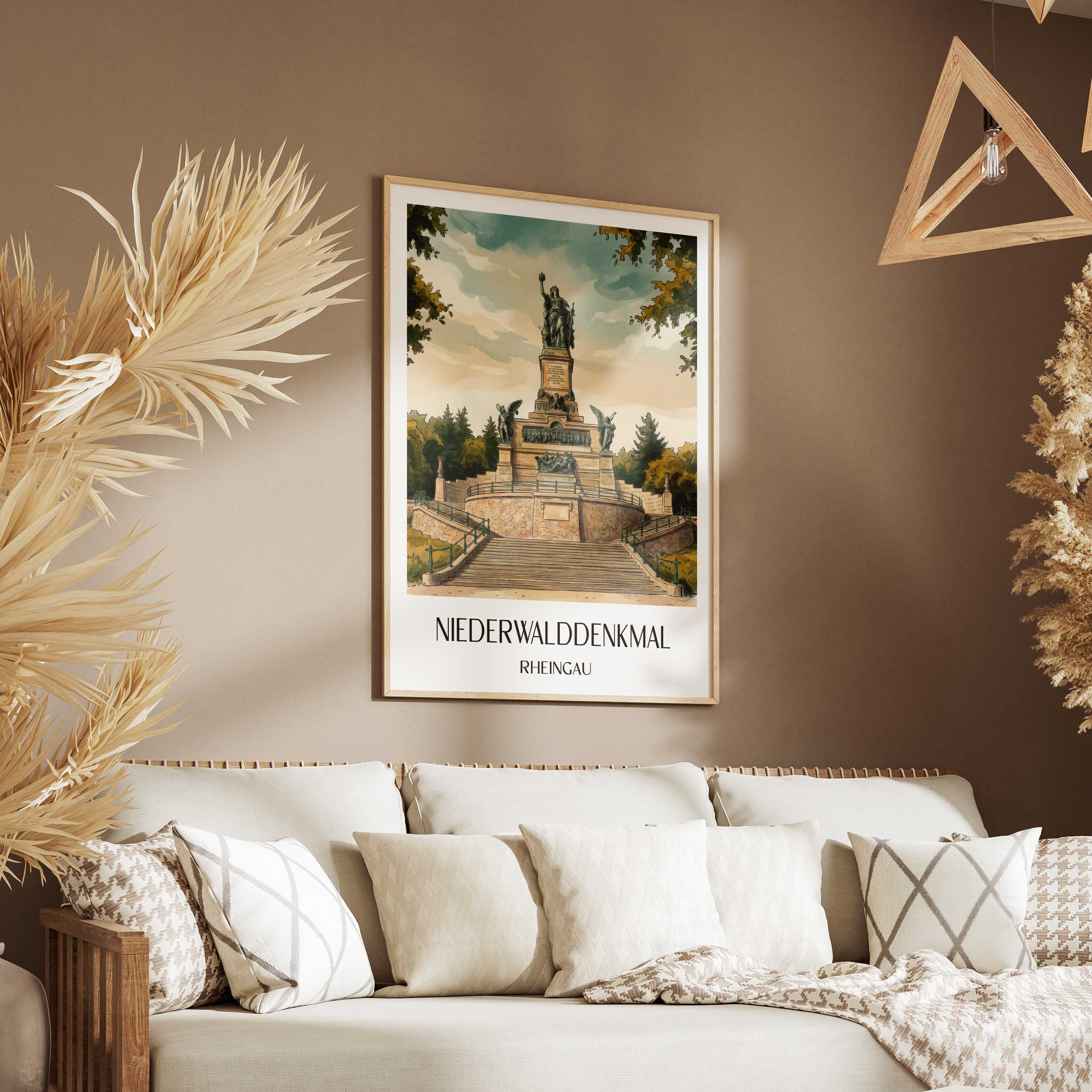 niederwalddenkmal-rheingau-deutschland-poster-aquarell