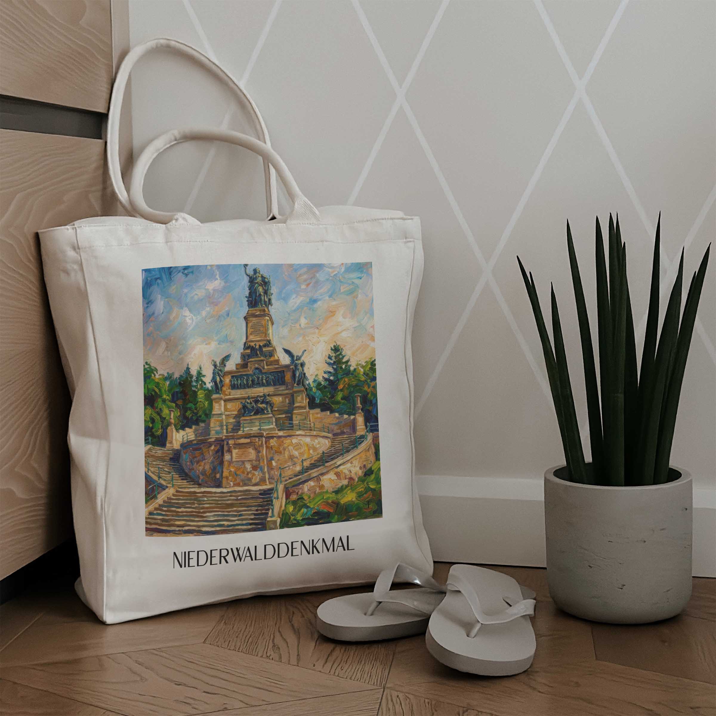 niederwalddenkmal-rheingau-deutschland-einkaufstasche-oil-painting-oelgemaelde
