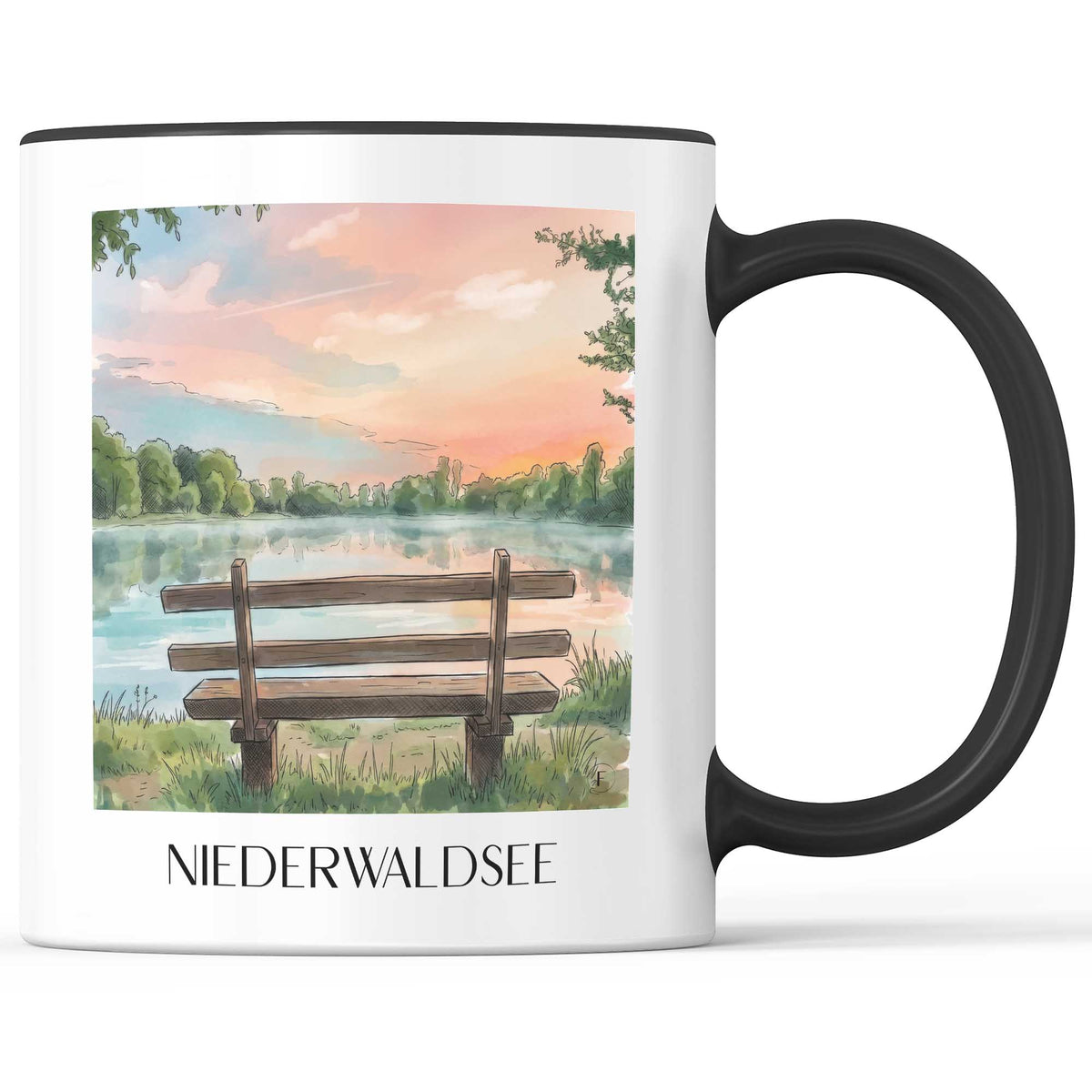 niederwaldsee-bensheim-deutschland-kaffeebecher-aquarell