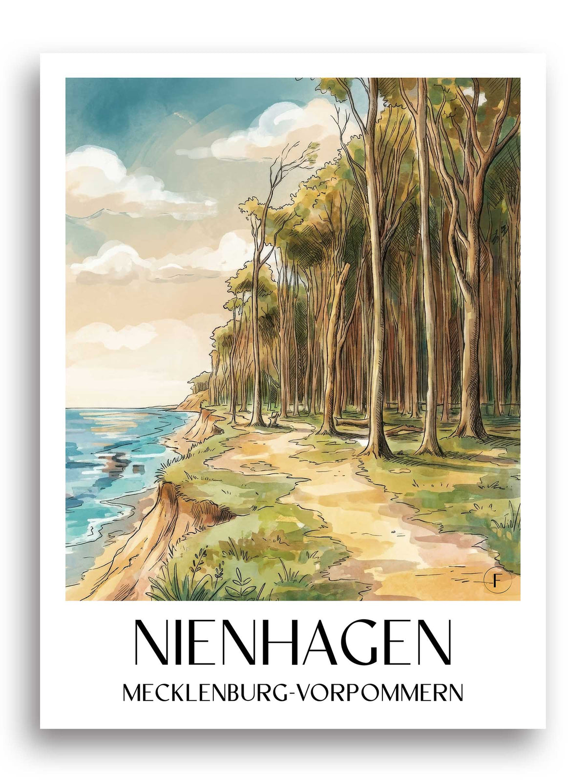 nienhagen-mecklenburg-vorpommern-deutschland-poster-aquarell