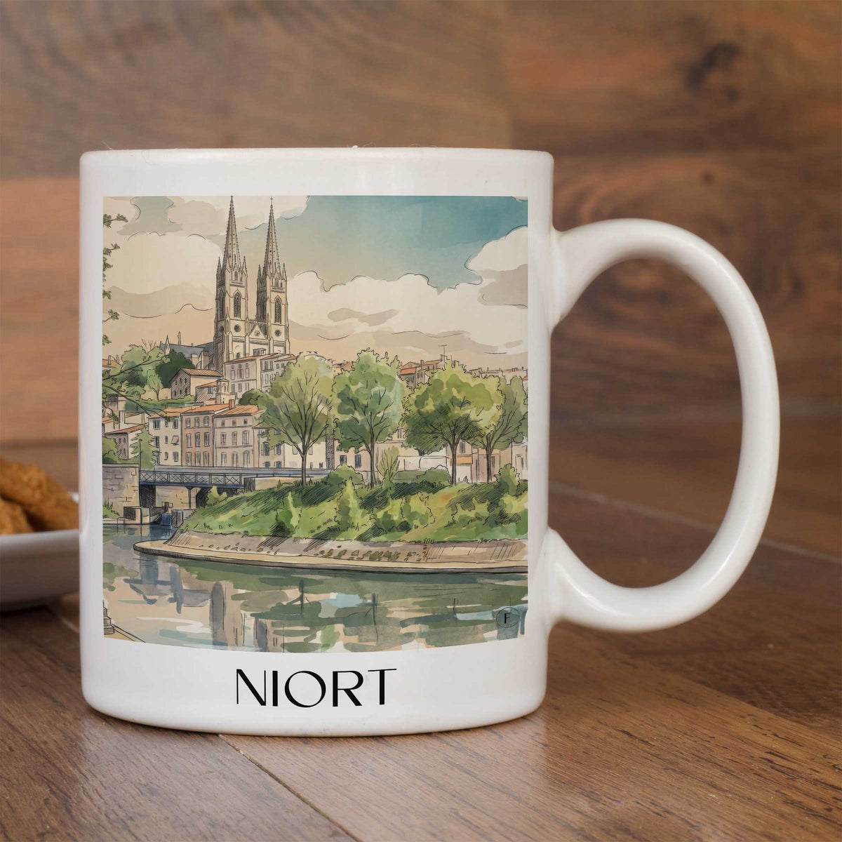 niort-deux-sèvres-frankreich-kaffeebecher-aquarell