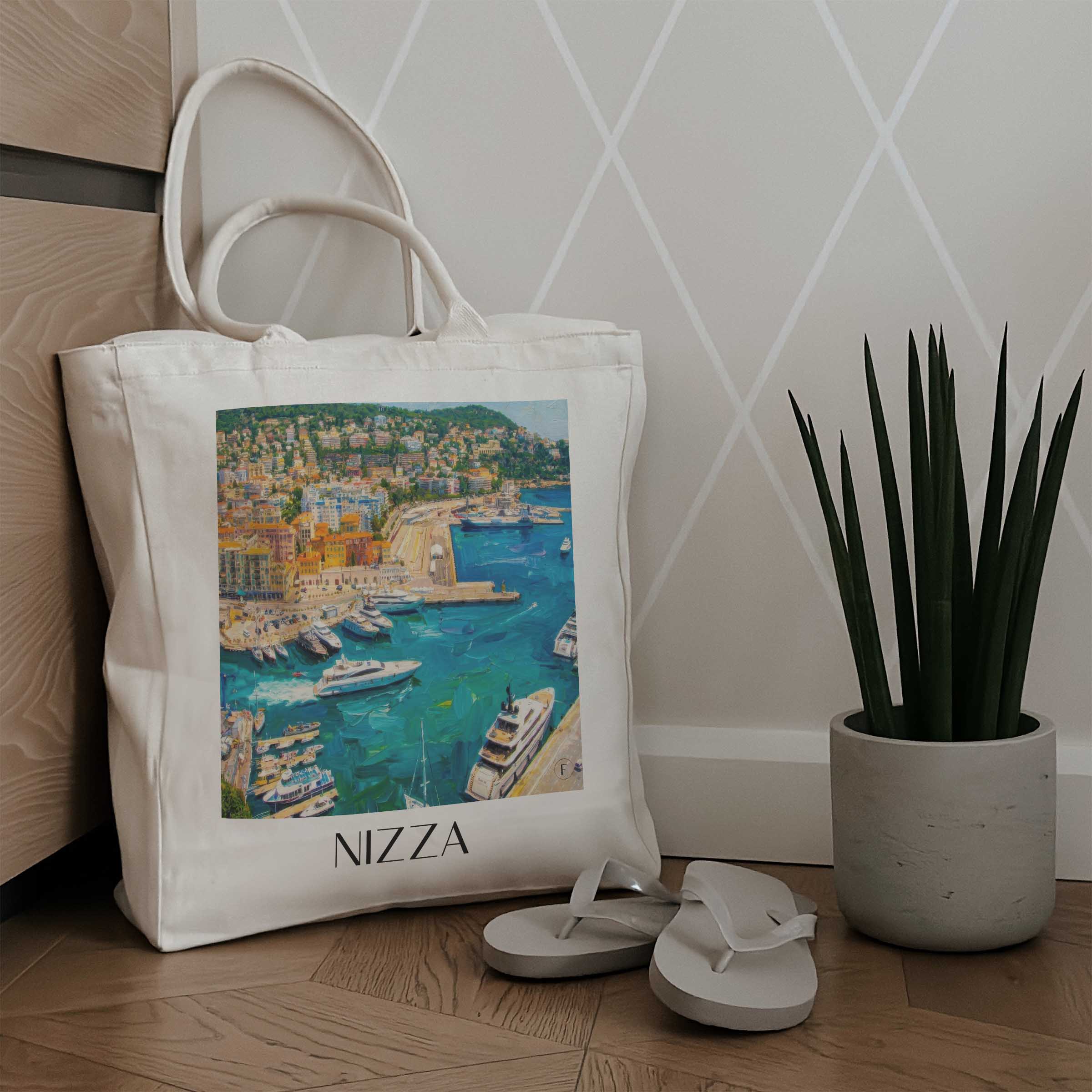 nizza-côte-d´azur-frankreich-einkaufstasche-oil-painting-oelgemaelde