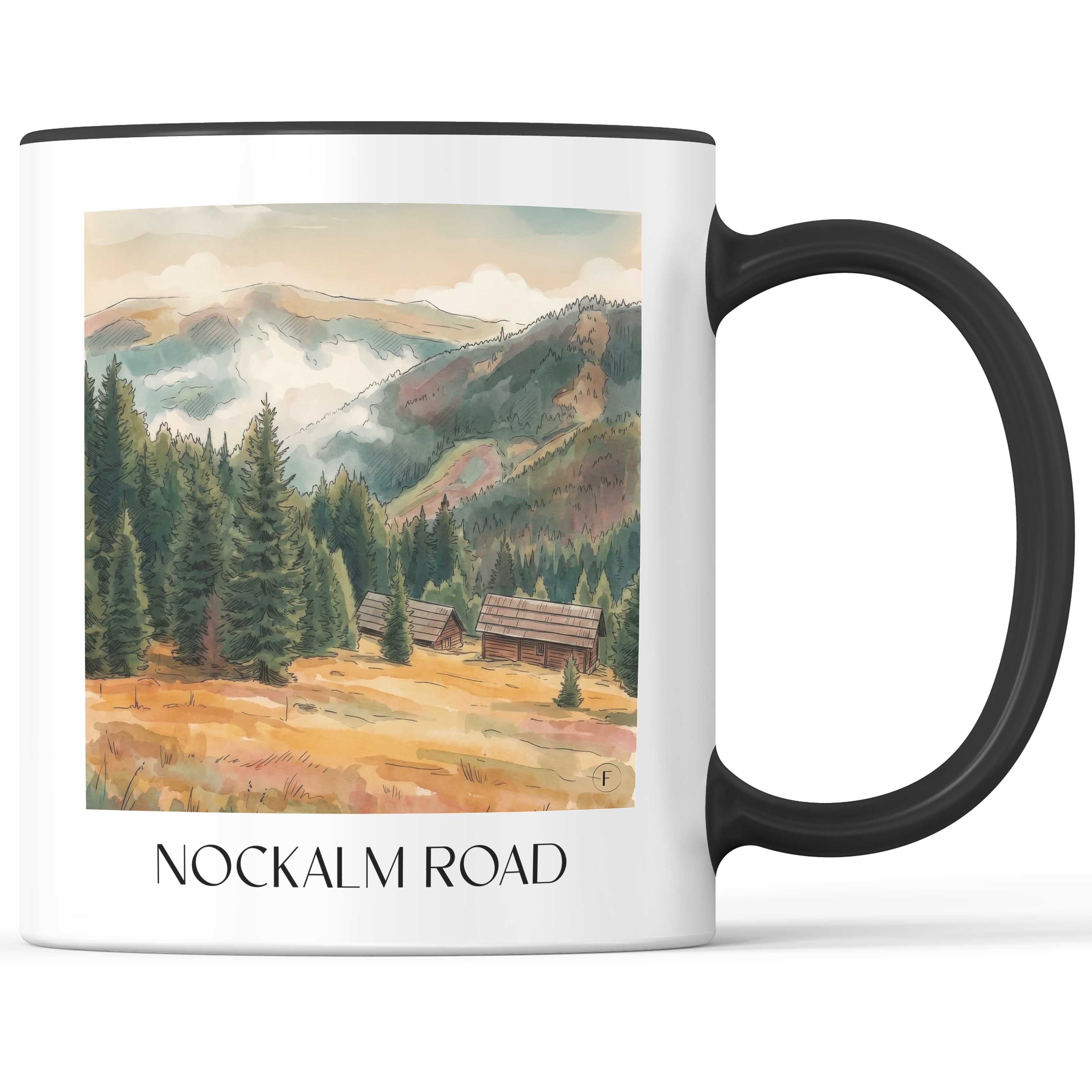 Nockalmstraße Kaffeebecher - Österreich - Österreich und Österreich Becher - Kaffeetasse im Aquarell Stil - favplace