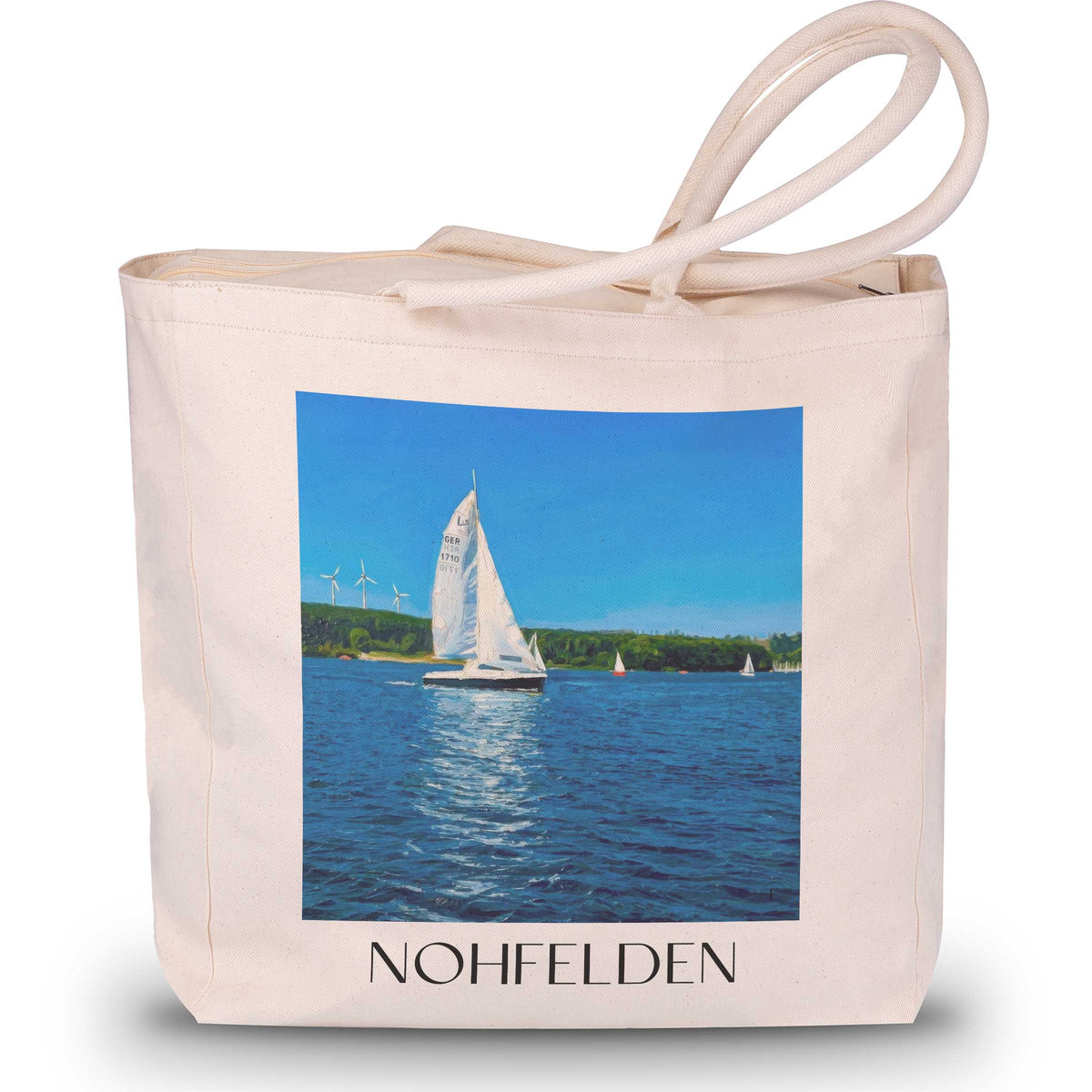 nohfelden-bostalsee-deutschland-einkaufstasche-oil-painting-oelgemaelde