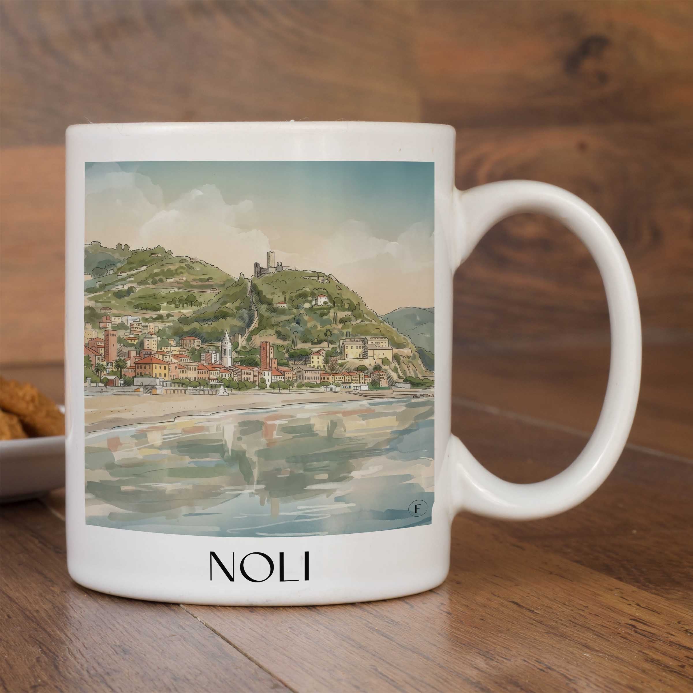 noli-ligurien-italien-kaffeebecher-aquarell