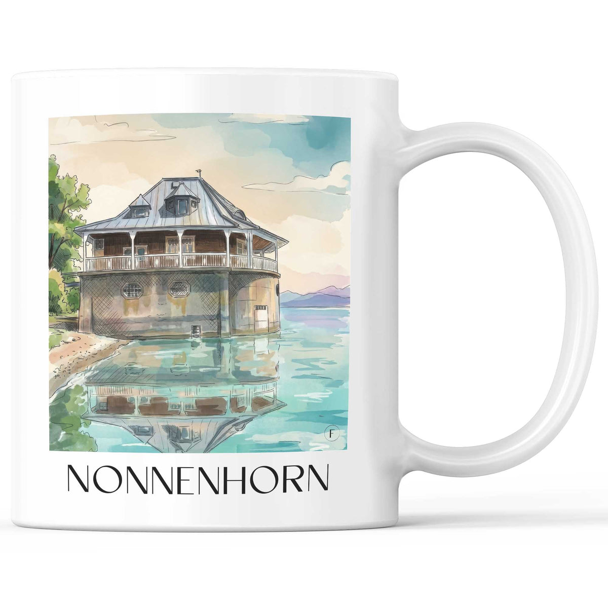 nonnenhorn-bodensee-deutschland-kaffeebecher-aquarell