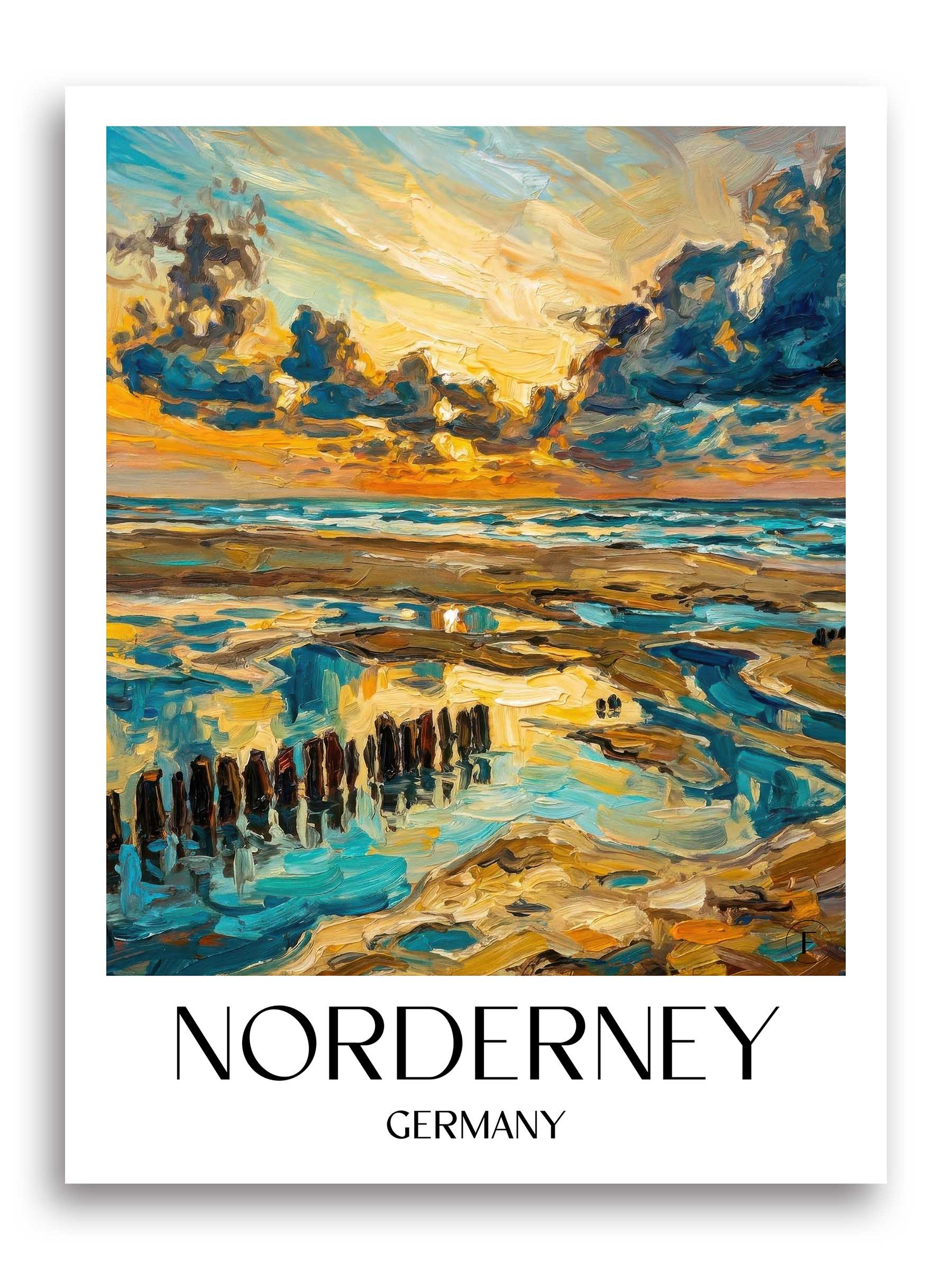 Norderney Poster - - Deutschland Kunstdruck - Ölgemälde von A4 bis A1 - favplace
