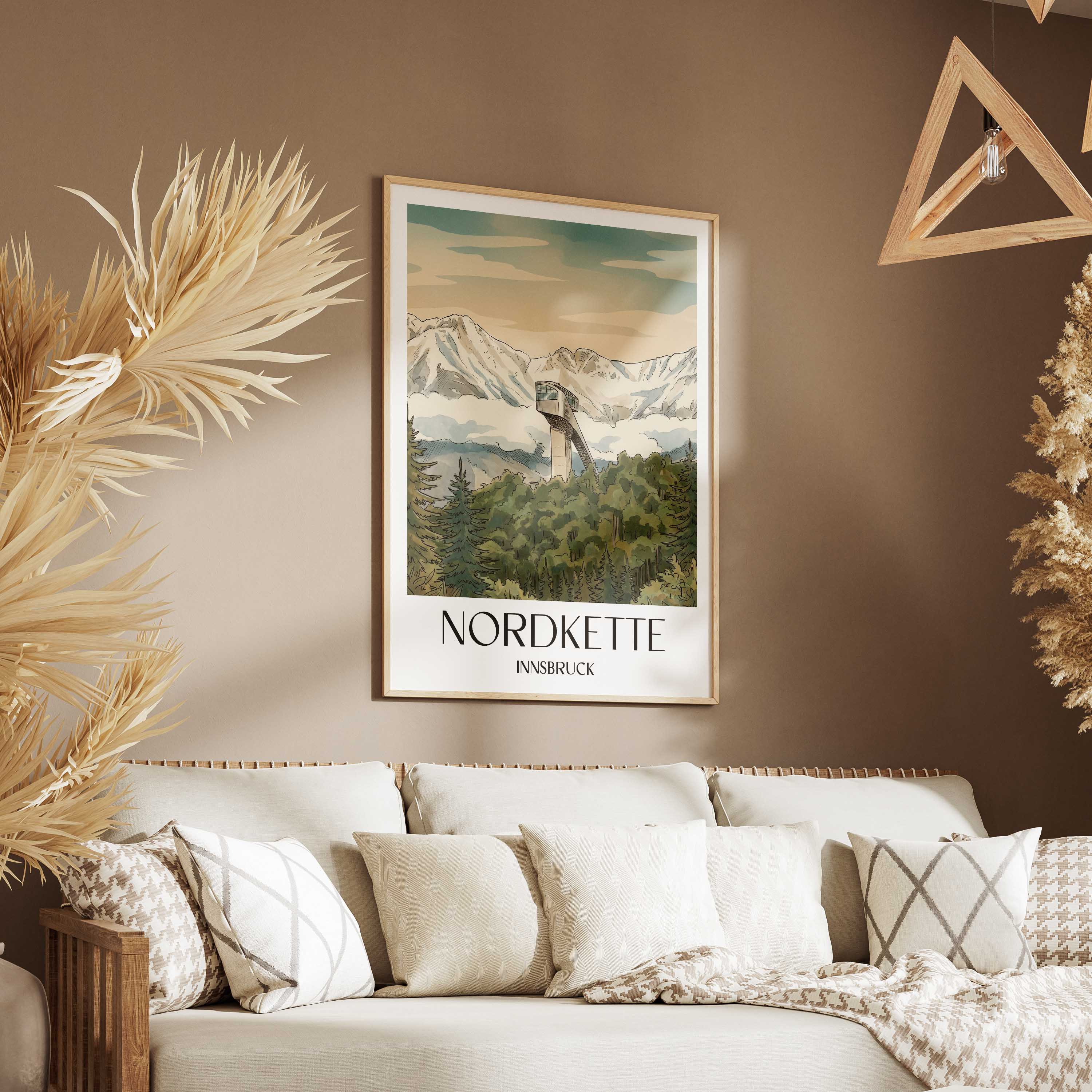 nordkette-innsbruck-österreich-poster-aquarell