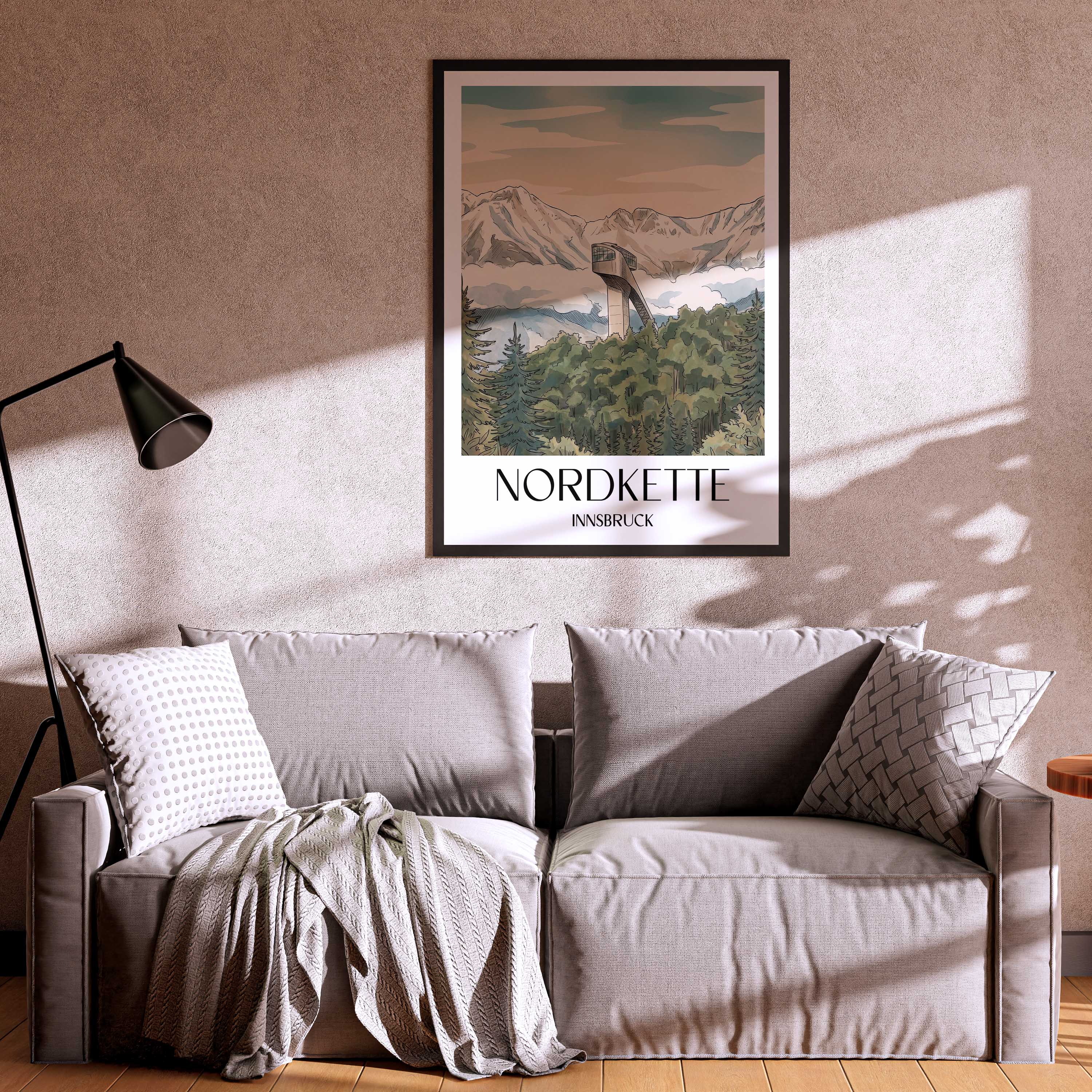 nordkette-innsbruck-österreich-poster-aquarell