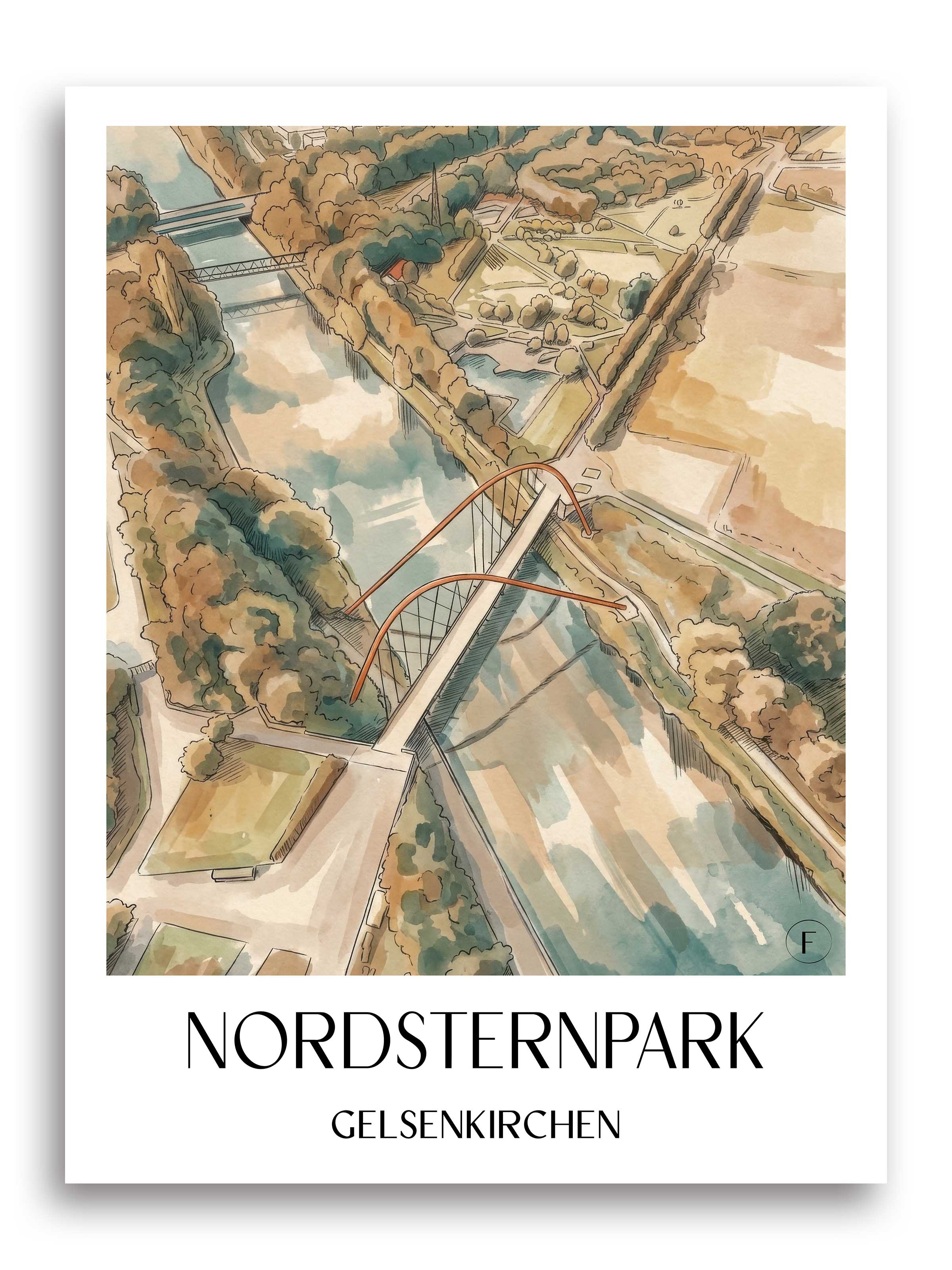 nordsternpark-gelsenkirchen-deutschland-poster-aquarell