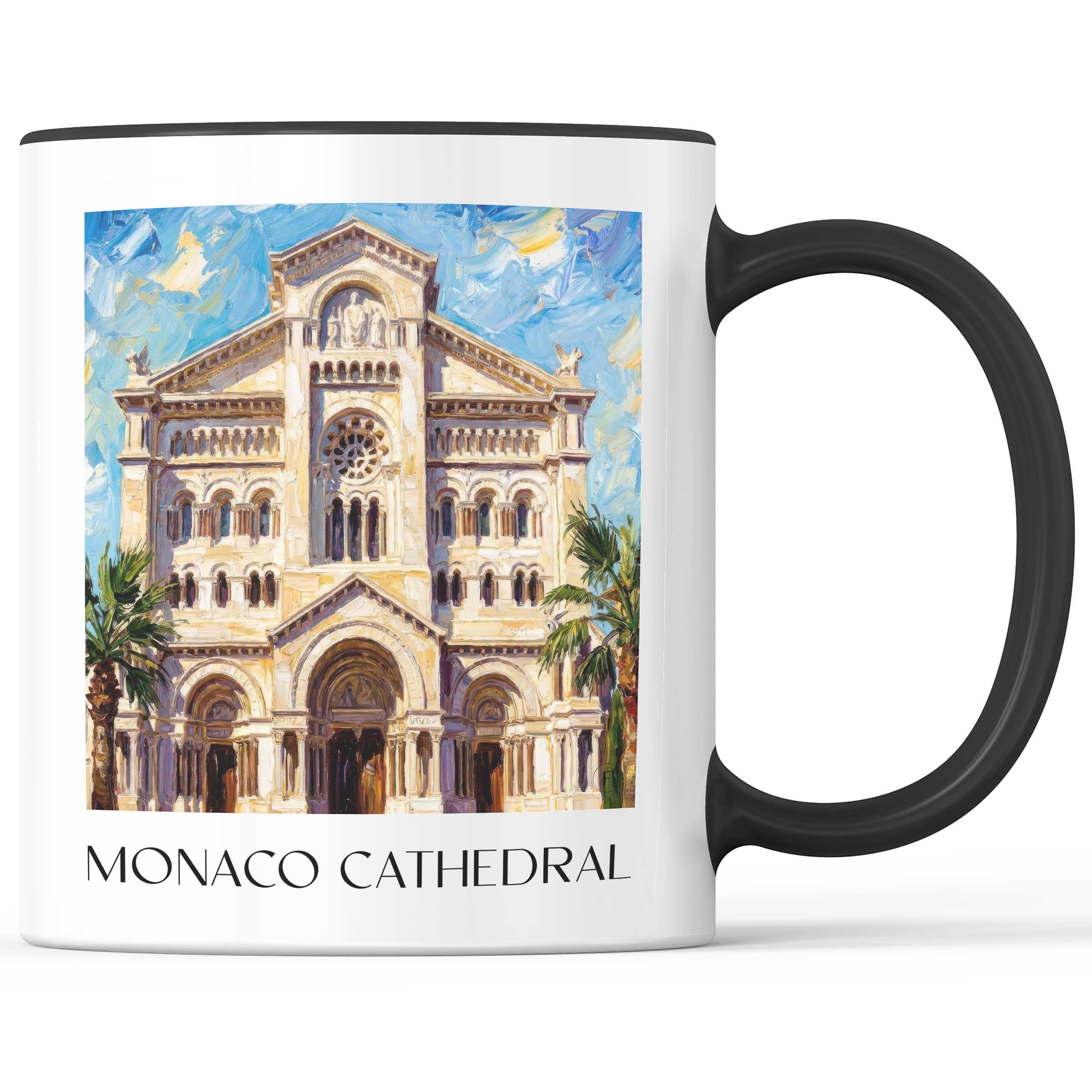 Notre-Dame-Immaculée Kaffeebecher - Monaco - Monaco Becher - Kaffeetasse im Ölgemälde Stil - favplace