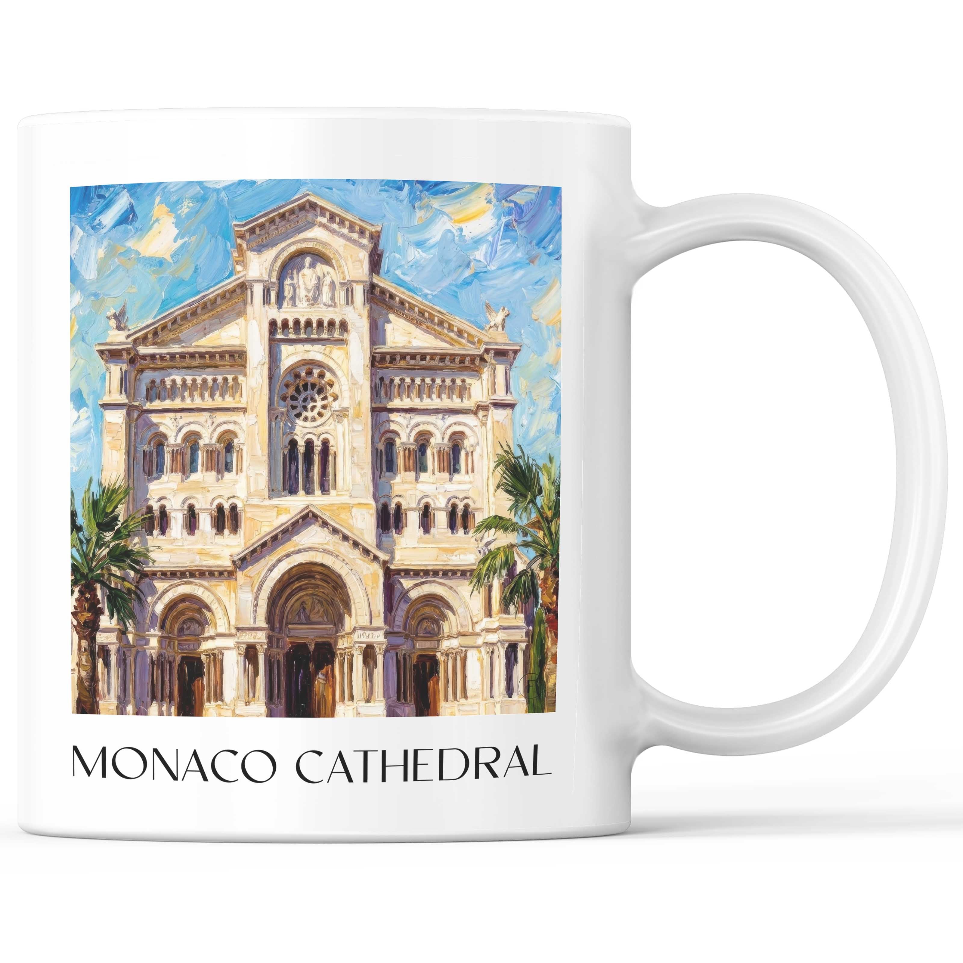 Notre-Dame-Immaculée Kaffeebecher - Monaco - Monaco Becher - Kaffeetasse im Ölgemälde Stil - favplace