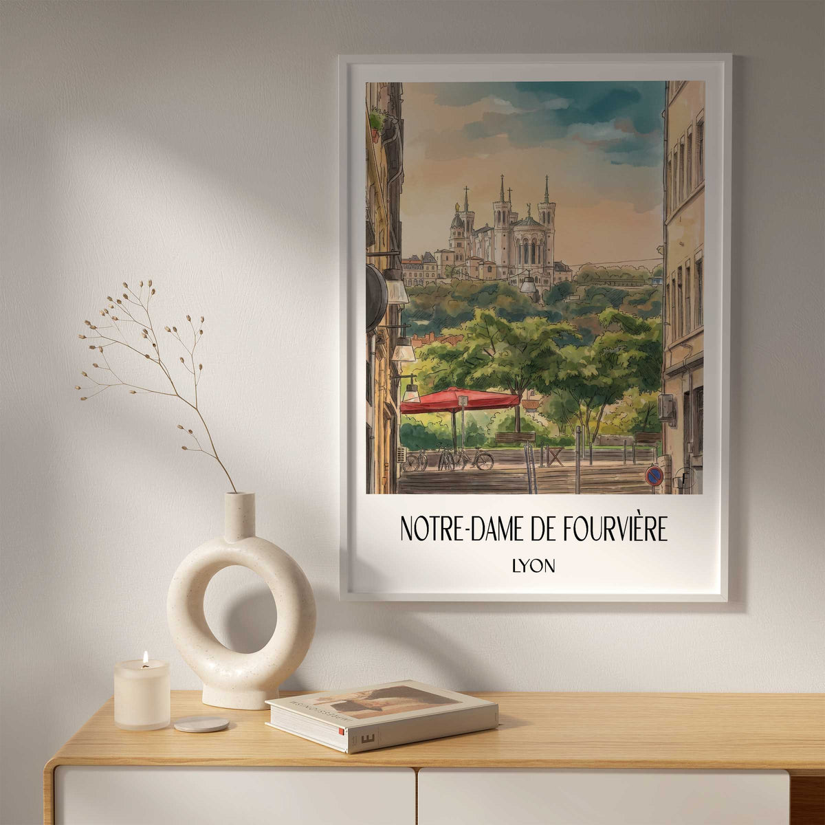notre-dame-de-fourvière-lyon-frankreich-poster-aquarell