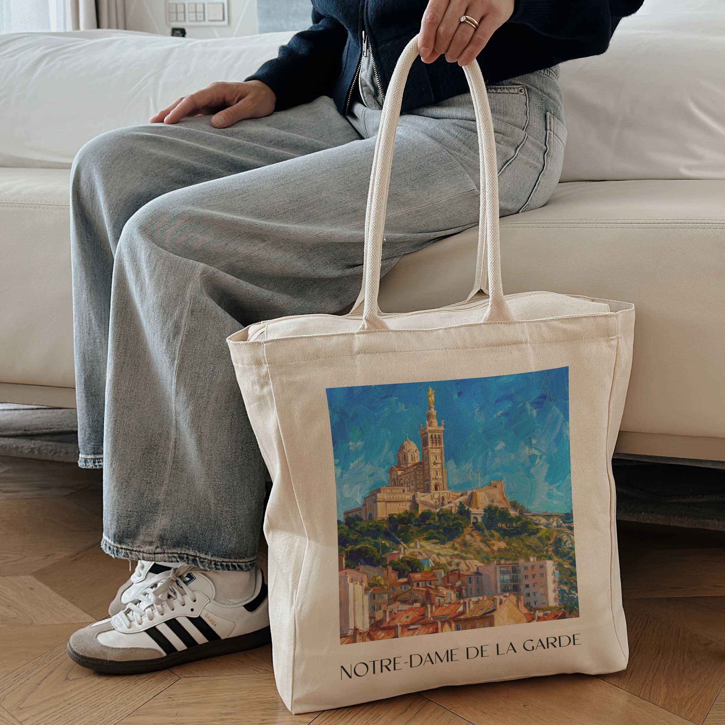notre-dame-de-la-garde-marseille-frankreich-einkaufstasche-oil-painting-oelgemaelde
