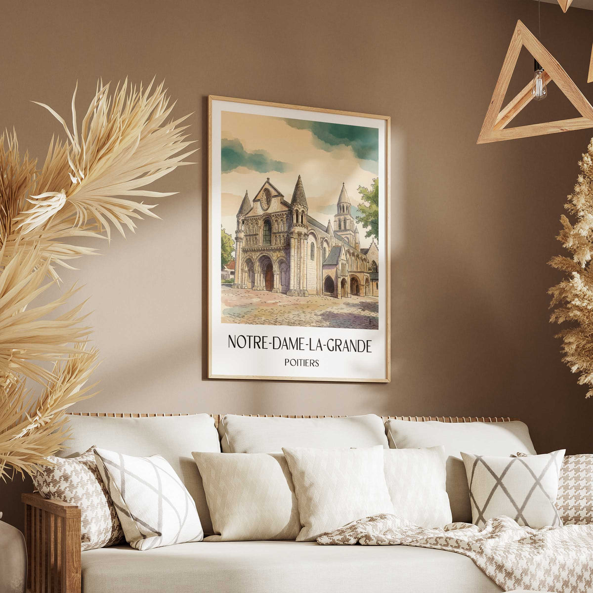 notre-dame-la-grande-poitiers-frankreich-poster-aquarell