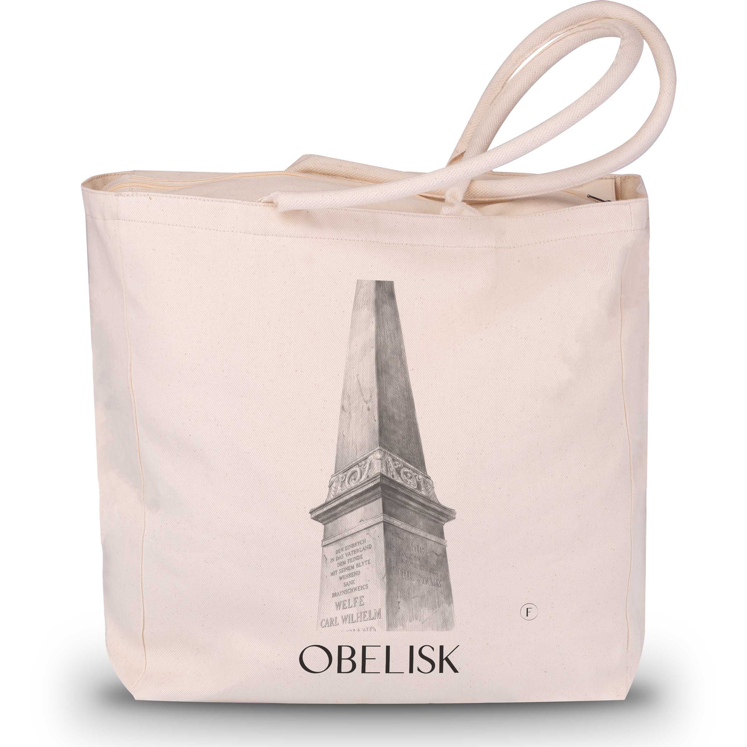 Obelisk Shopping Tasche - Braunschweig - Deutschland Tote Bag - Einkaufstasche im Zeichnung Stil