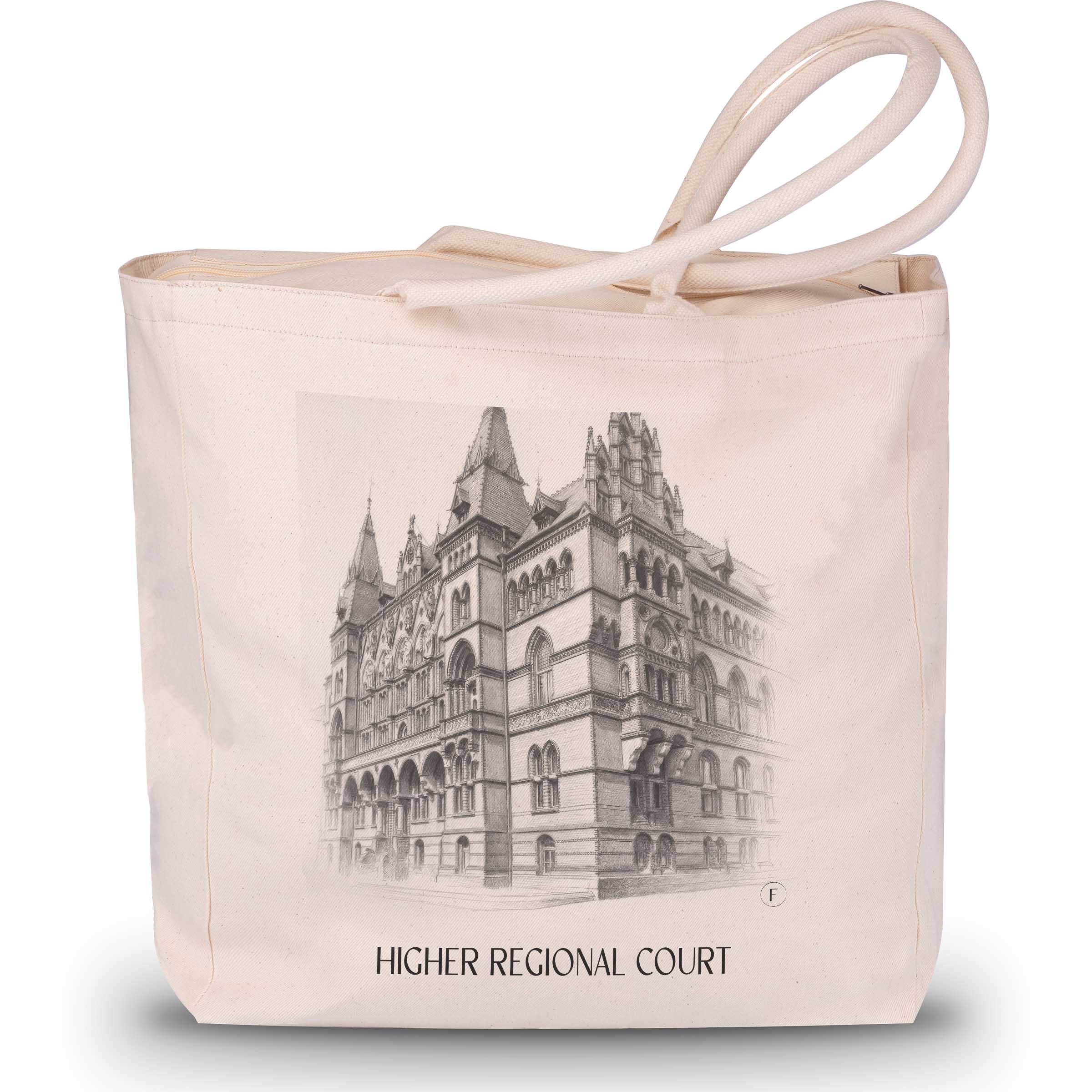 Oberlandesgericht Shopping Tasche - Rostock - Deutschland Tote Bag - Einkaufstasche im Zeichnung Stil