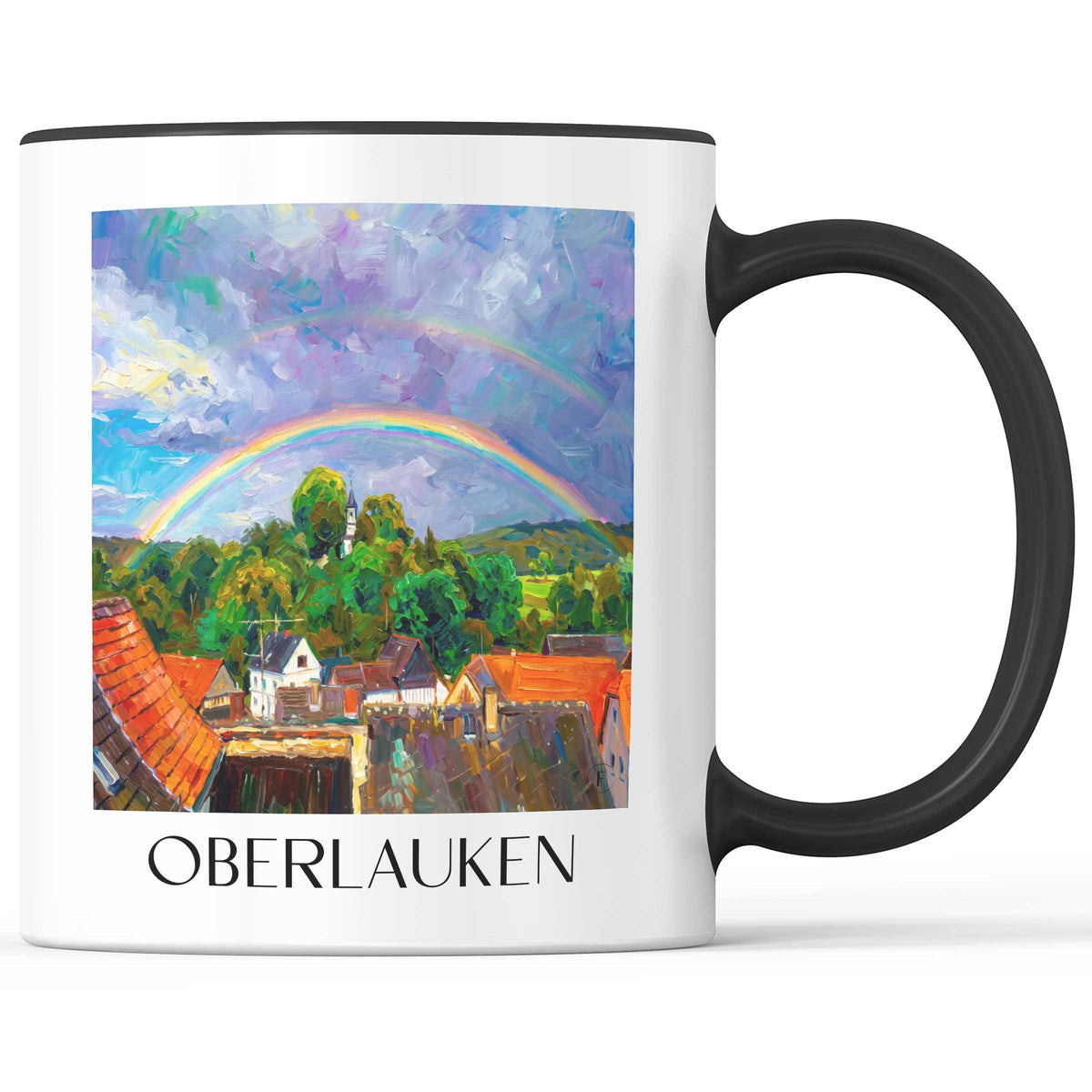 Oberlauken Kaffeebecher - Taunus - Deutschland Becher - Kaffeetasse im Ölgemälde Stil - favplace