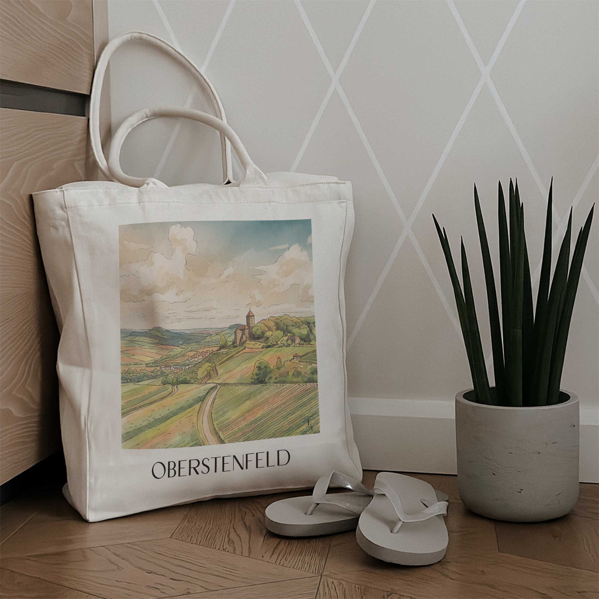 oberstenfeld-baden-württemberg-deutschland-einkaufstasche-aquarell