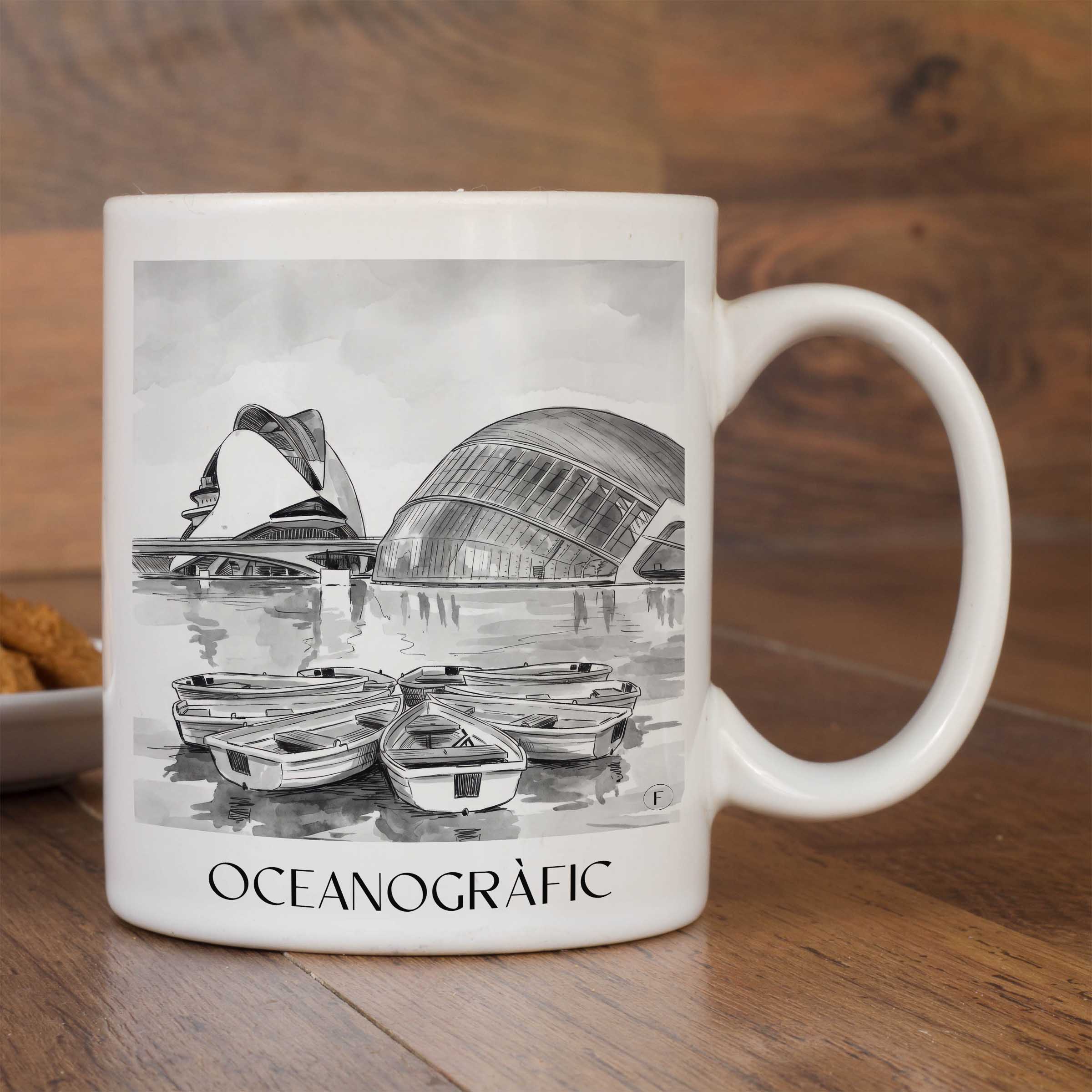 oceanogràfic-(valencia)-valencia-spanien-kaffeebecher-aquarell-schwarz-weiss