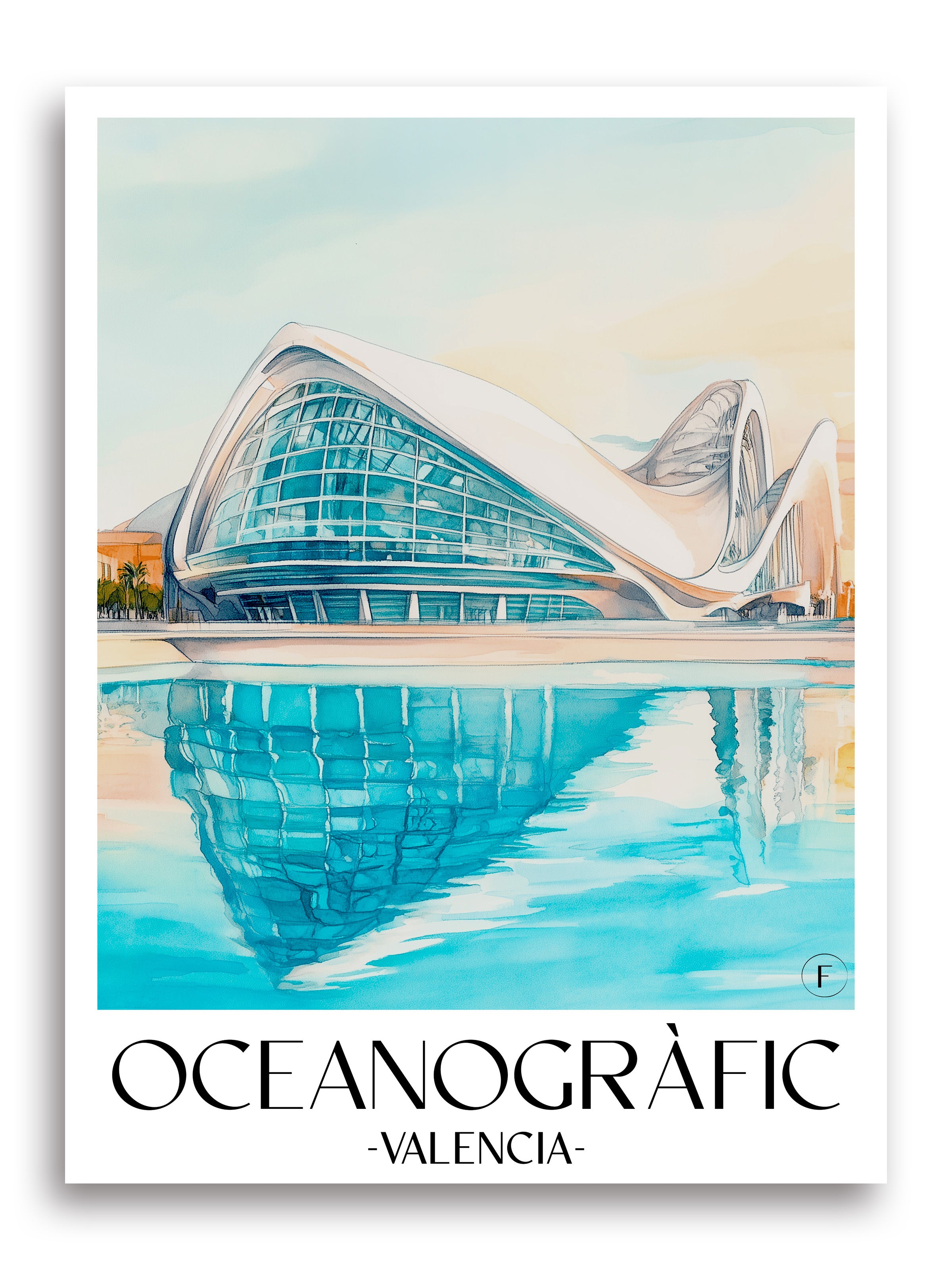 oceanogràfic-(valencia)-valencia-spanien-poster-aquarell