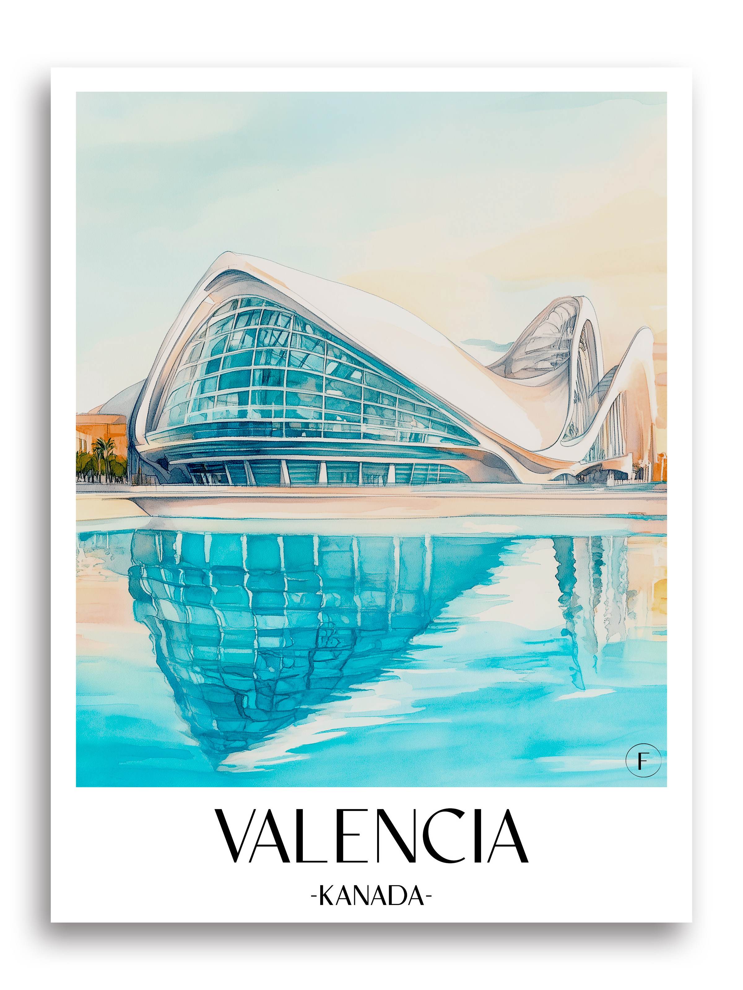 Oceanogràfic (Valencia) Poster - Valencia - Spanien Kunstdruck - Aquarell von A4 bis A1 - favplace