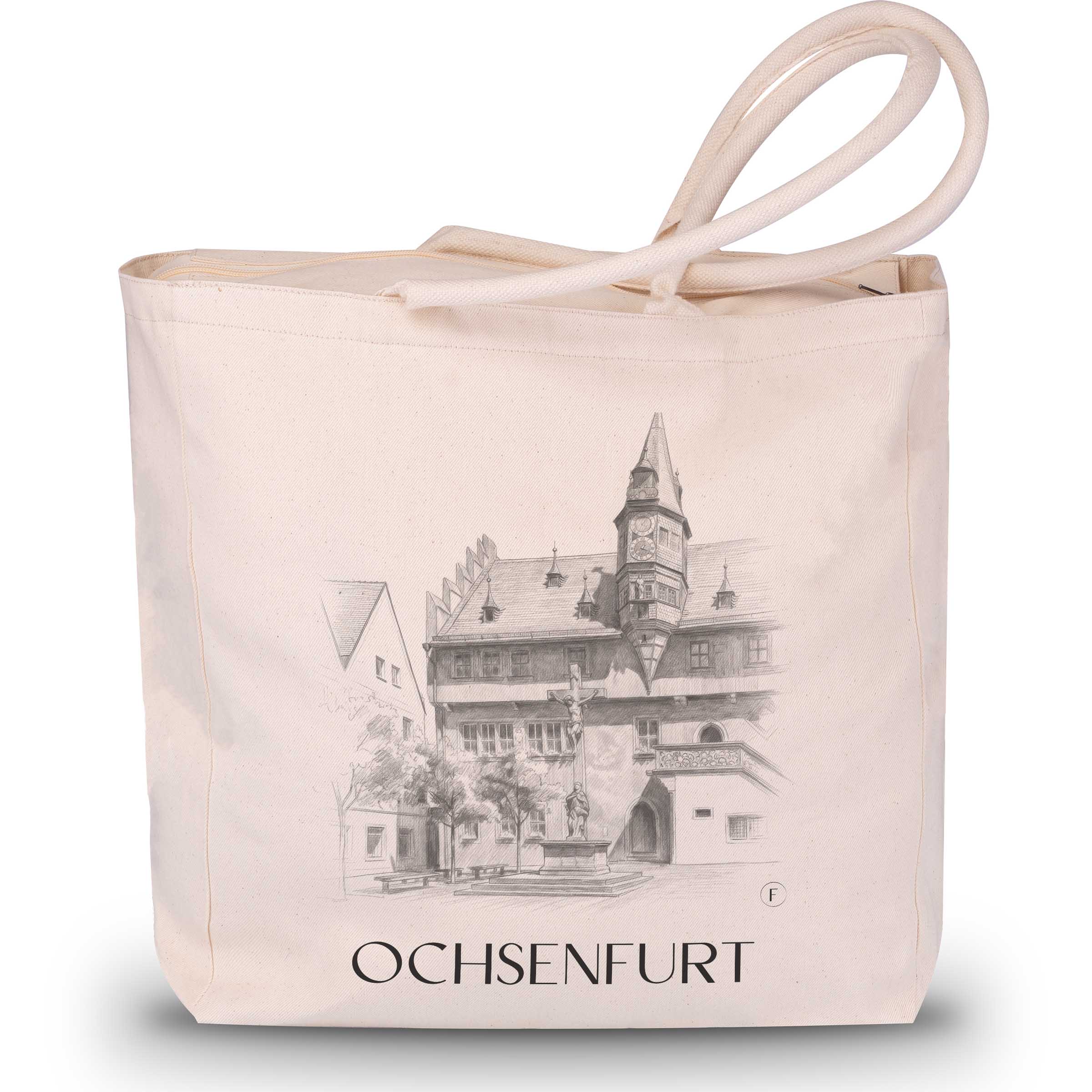 Ochsenfurt - Deutschland Tote Bag - Einkaufstasche im Zeichnung Stil