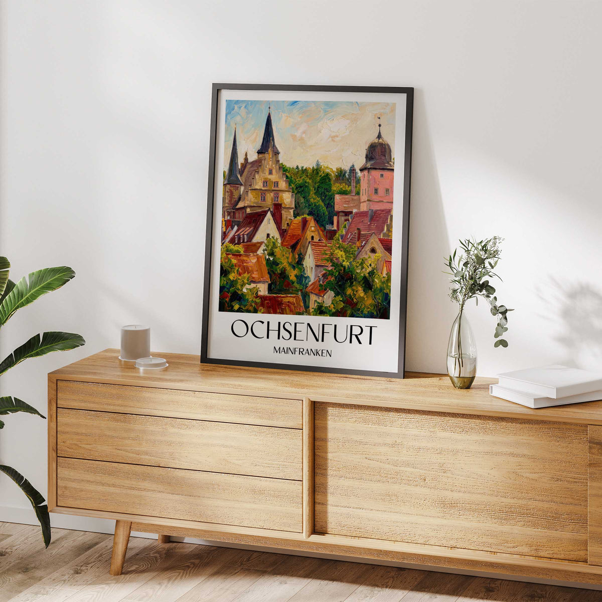 ochsenfurt-mainfranken-deutschland-poster-oil-painting-oelgemaelde