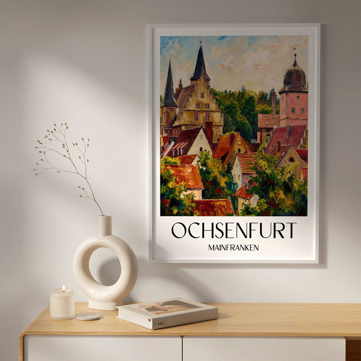 ochsenfurt-mainfranken-deutschland-poster-oil-painting-oelgemaelde