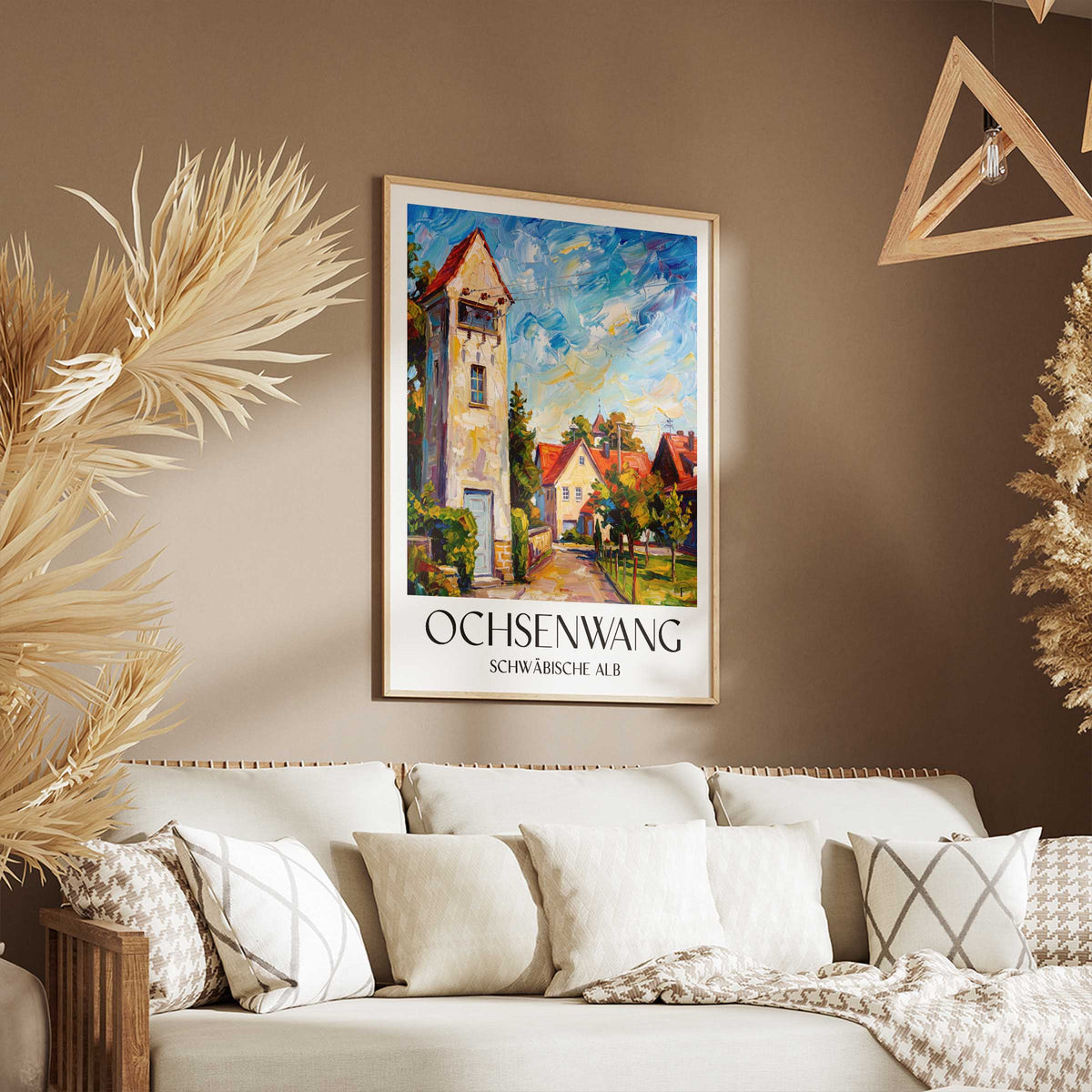 ochsenwang-schwäbische-alb-deutschland-poster-oil-painting-oelgemaelde