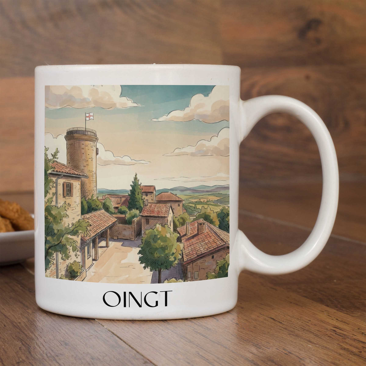 oingt-beaujolais-frankreich-kaffeebecher-aquarell