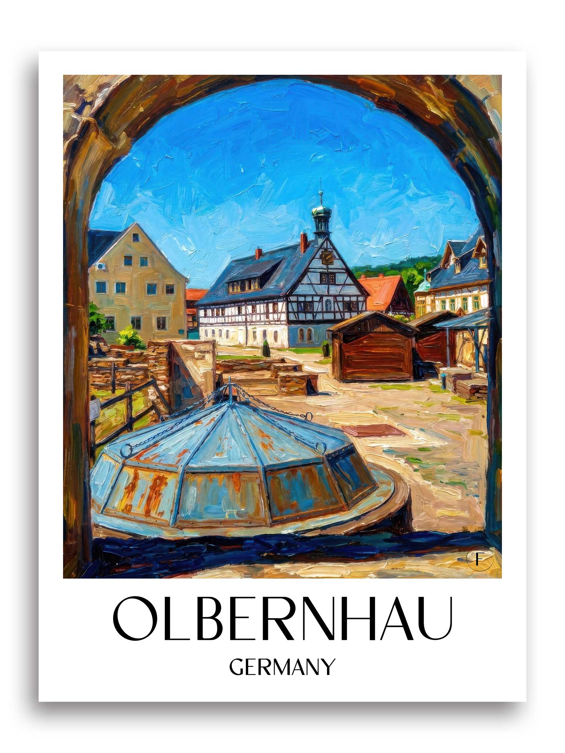 Olbernhau Poster - Erzgebirge - Deutschland Kunstdruck - Ölgemälde von A4 bis A1 - favplace