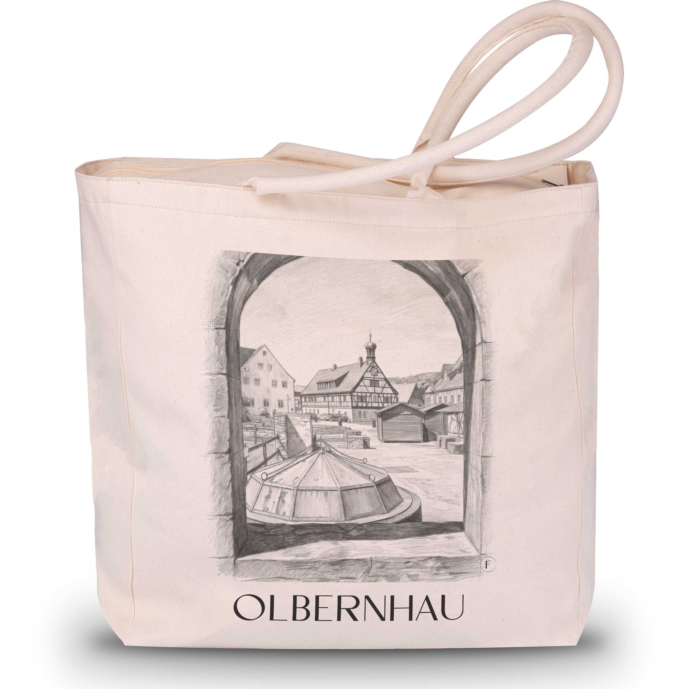 Olbernhau Shopping Tasche - Erzgebirge - Deutschland Tote Bag - Einkaufstasche im Zeichnung Stil