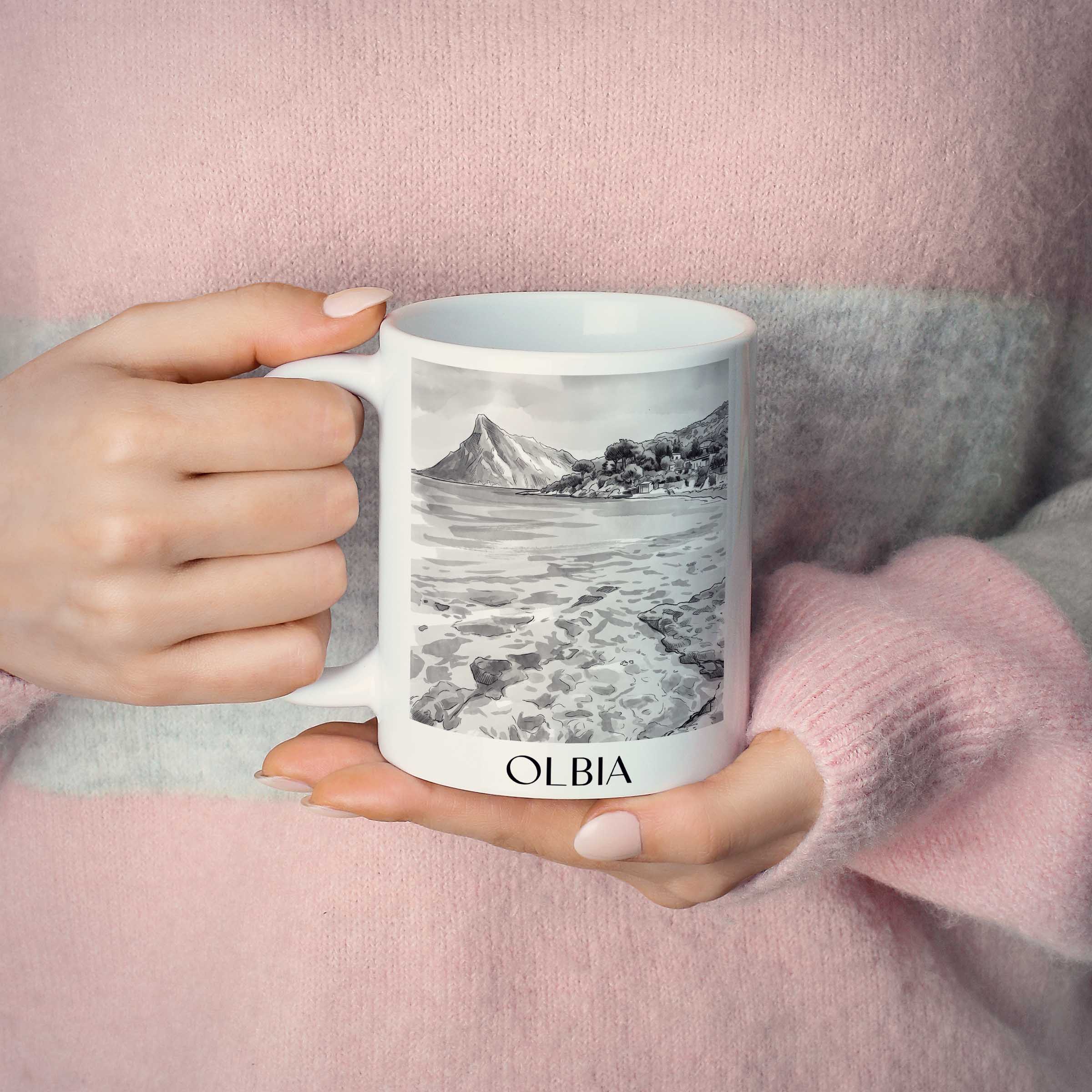 olbia-italien-kaffeebecher-aquarell-schwarz-weiss