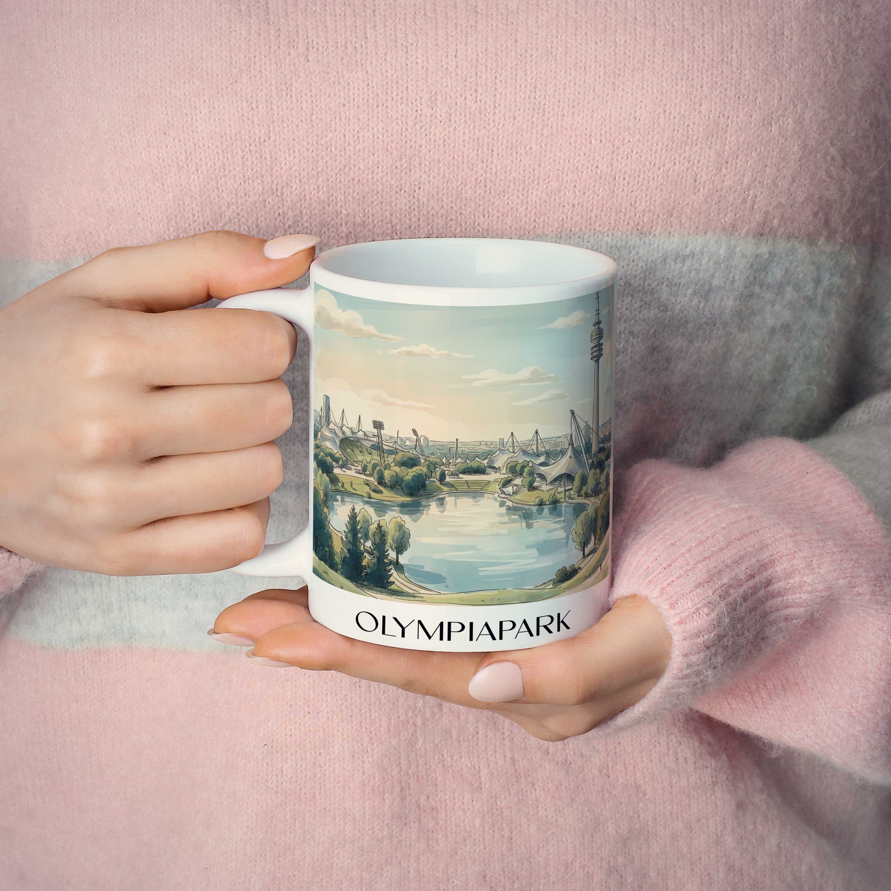 olympiapark-münchen-deutschland-kaffeebecher-aquarell