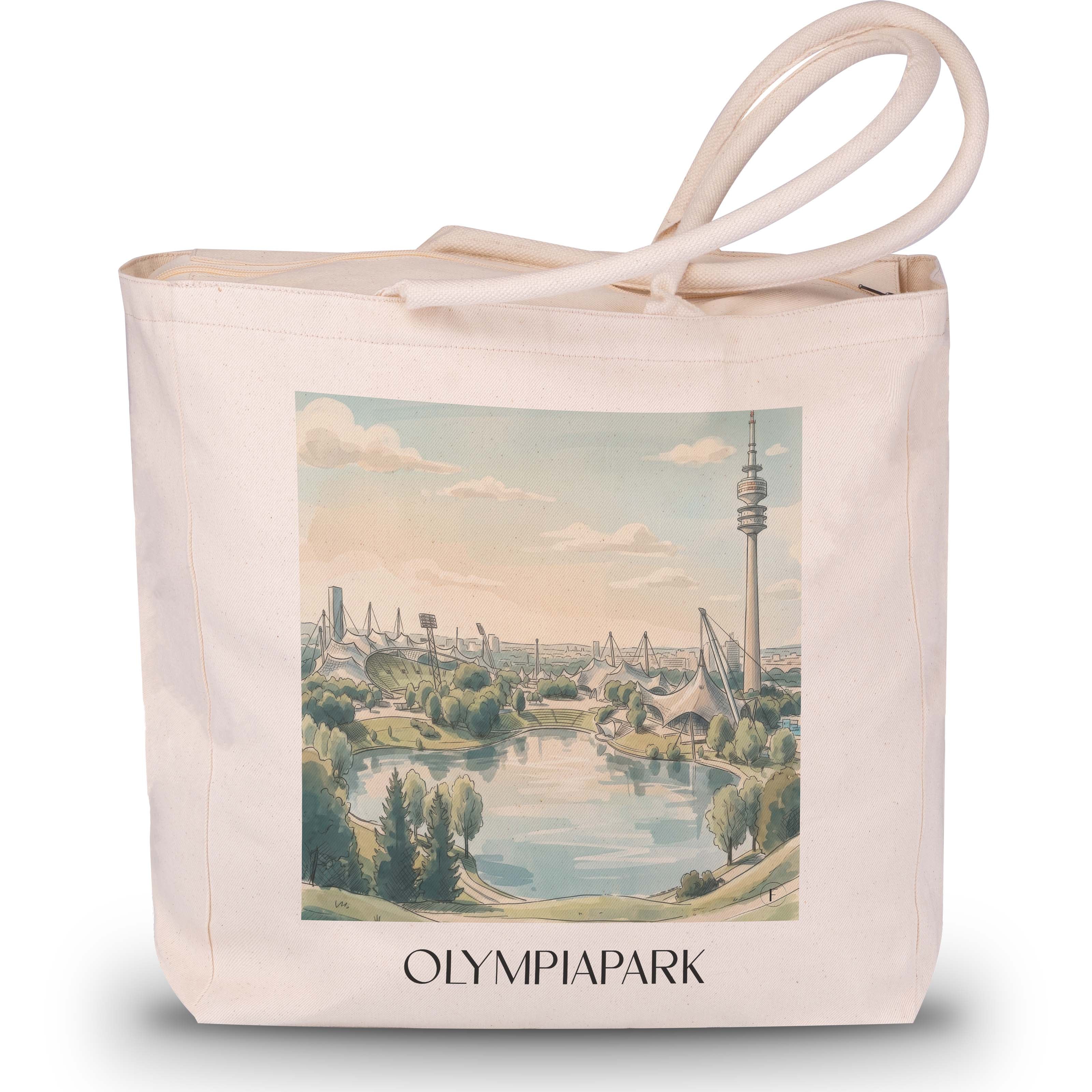 olympiapark-münchen-deutschland-einkaufstasche-aquarell