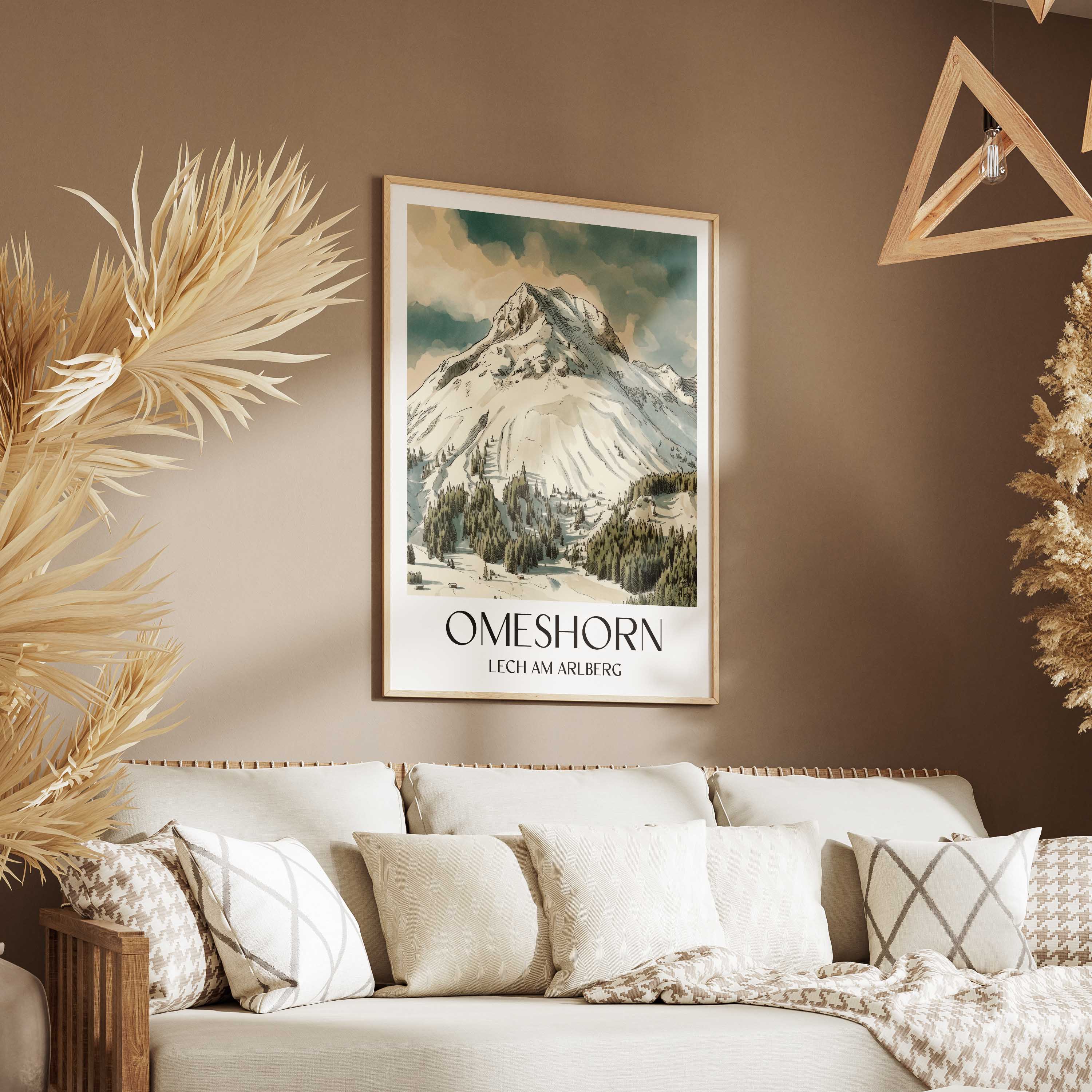 omeshorn-lech-am-arlberg-österreich-und-österreich-poster-aquarell