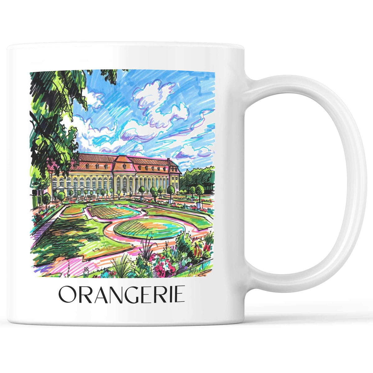 Orangerie Kaffeebecher - Ansbach - Deutschland Becher - Kaffeetasse im Tag Graffiti Stil - favplace
