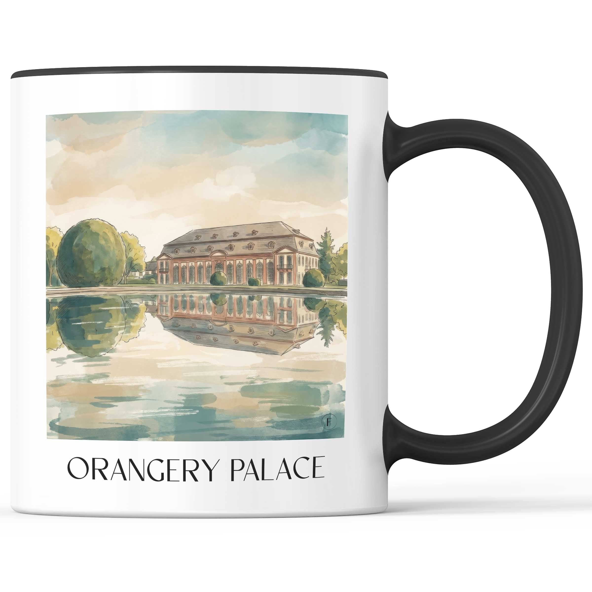 Orangerieschloss Kaffeebecher - Darmstadt - Deutschland Becher - Kaffeetasse im Aquarell Stil - favplace