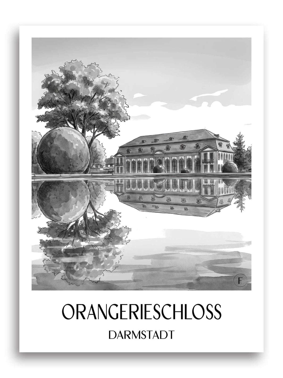orangerieschloss-darmstadt-deutschland-poster-aquarell-schwarz-weiss