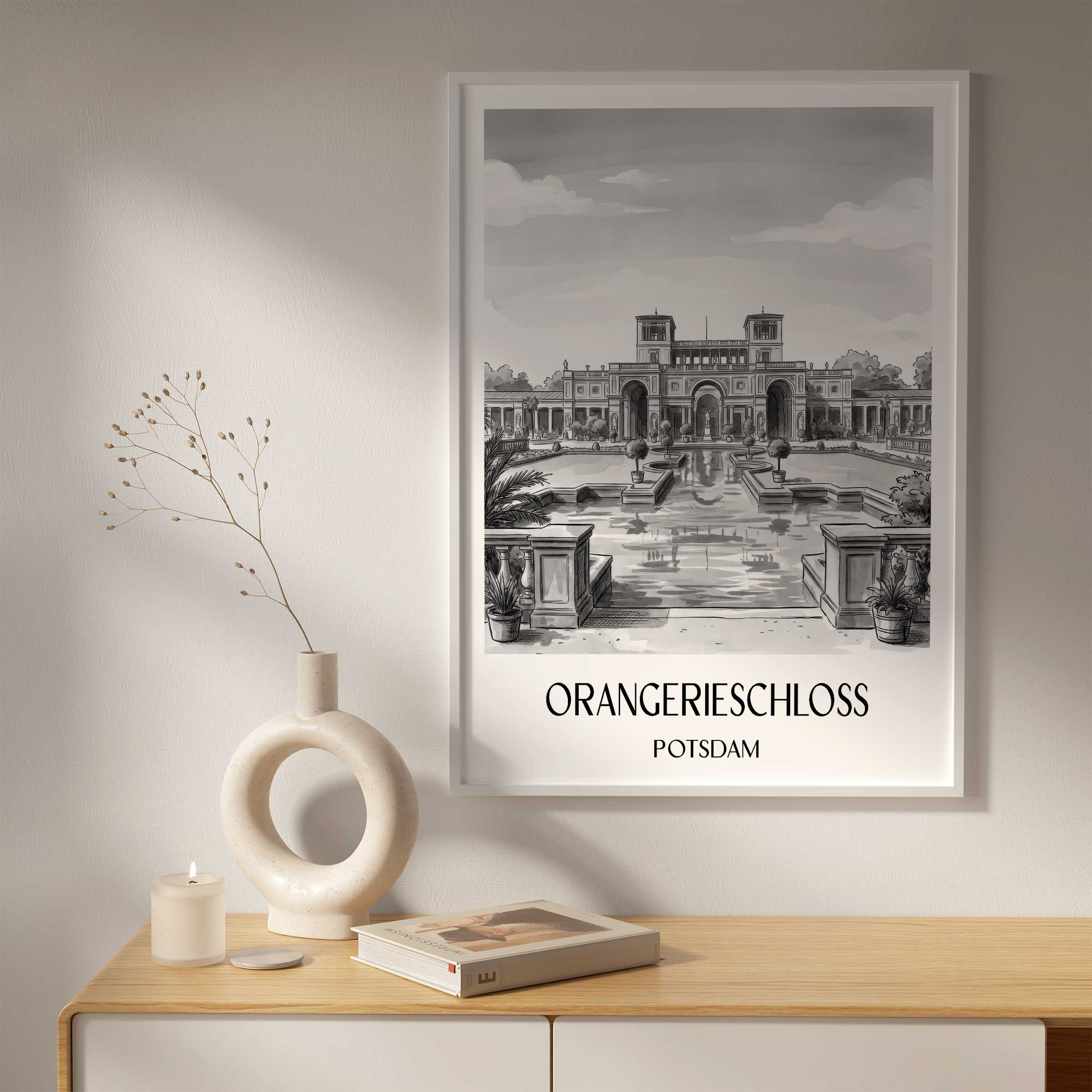 orangerieschloss-potsdam-deutschland-poster-aquarell-schwarz-weiss