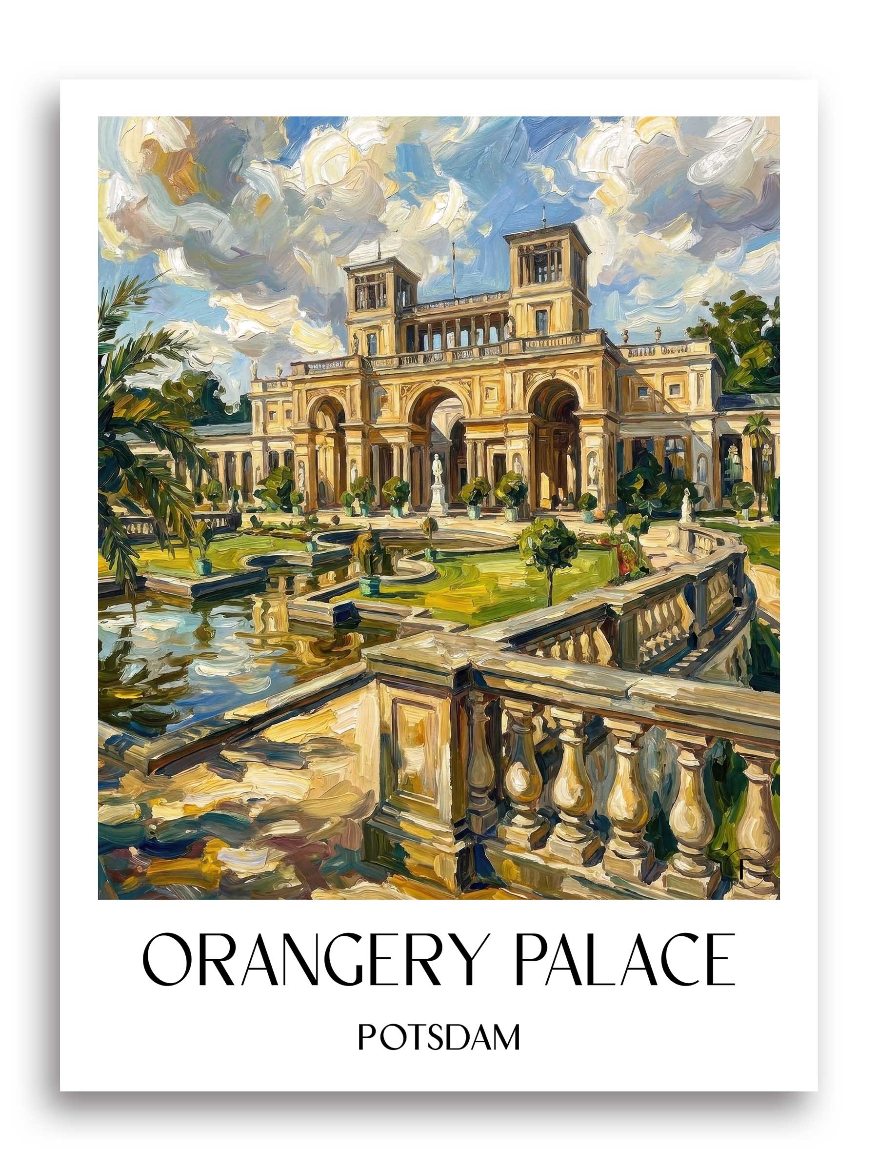 Orangerieschloss Poster - Potsdam - Deutschland Kunstdruck - Ölgemälde von A4 bis A1 - favplace