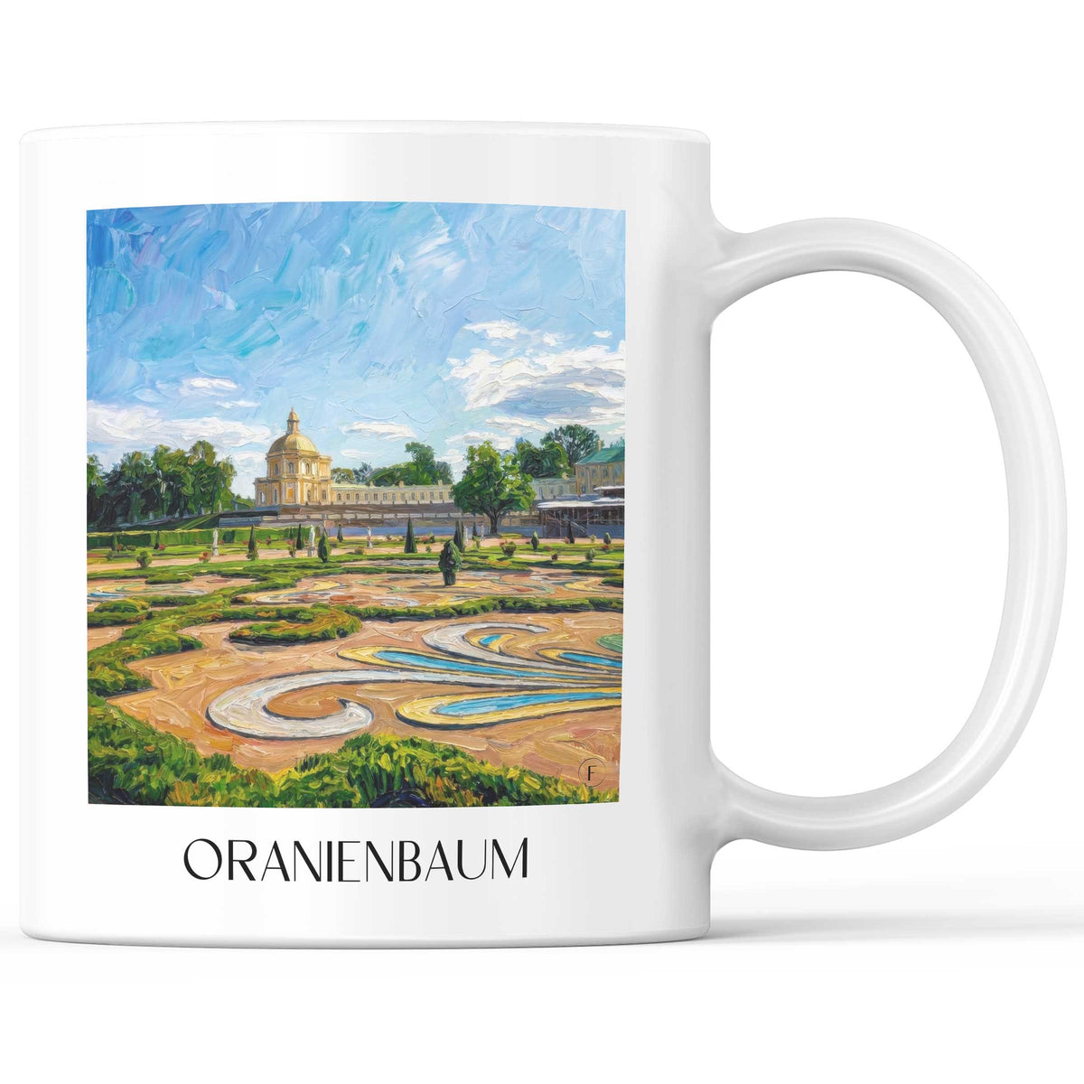 Oranienbaum Kaffeebecher - Dessau - Deutschland Becher - Kaffeetasse im Ölgemälde Stil - favplace