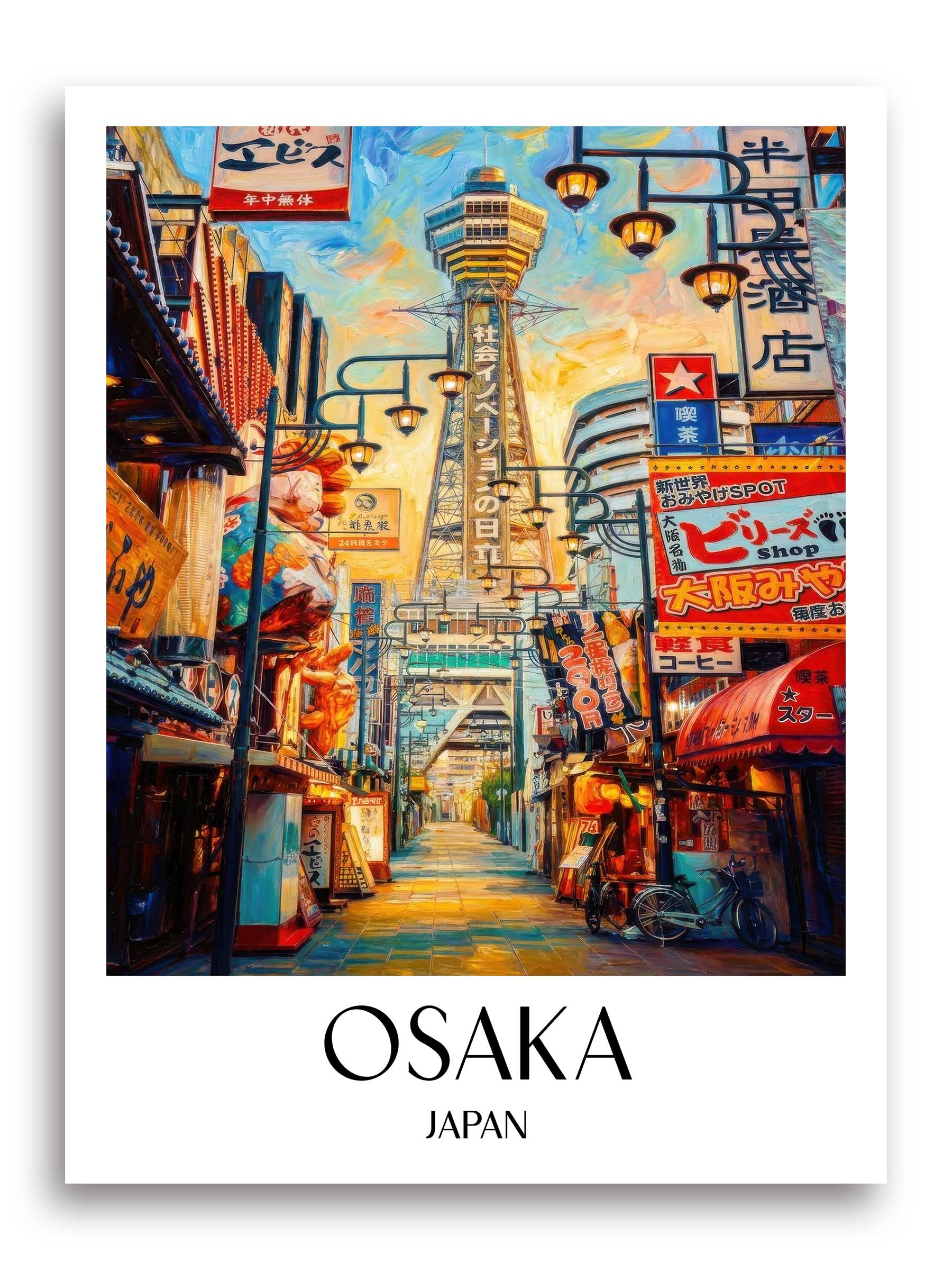 Osaka Poster - - Japan Kunstdruck - Ölgemälde von A4 bis A1 - favplace