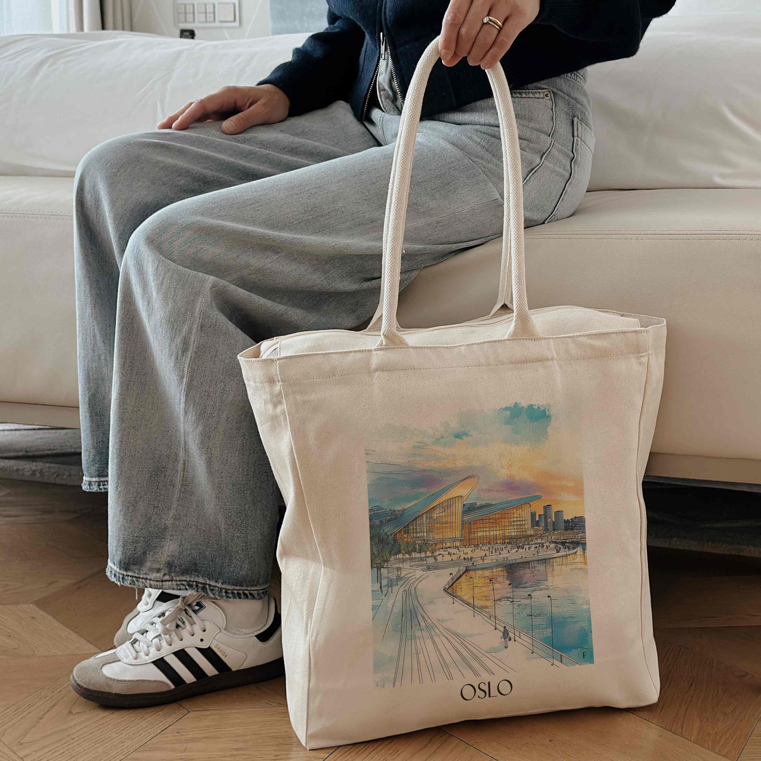 oslo-norwegen-einkaufstasche-aquarell