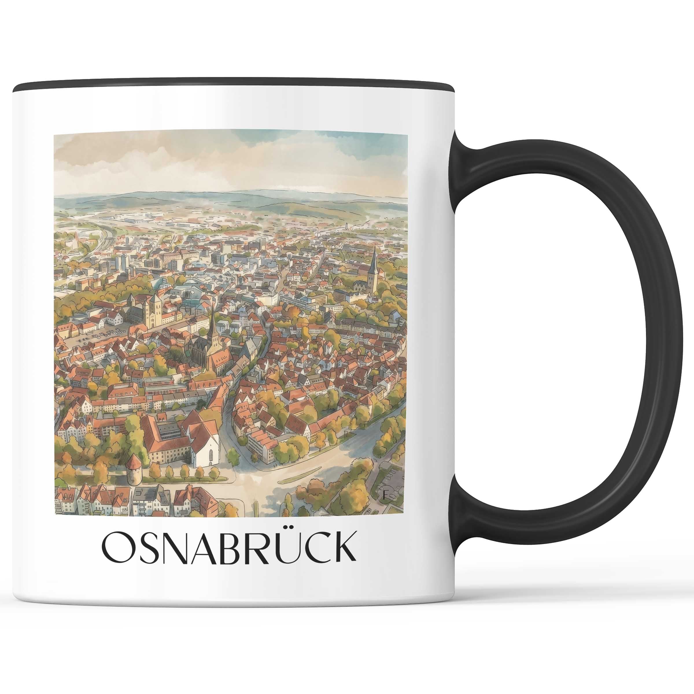 Osnabrück Kaffeebecher - Niedersachsen - Deutschland Becher - Kaffeetasse im Aquarell Stil - favplace