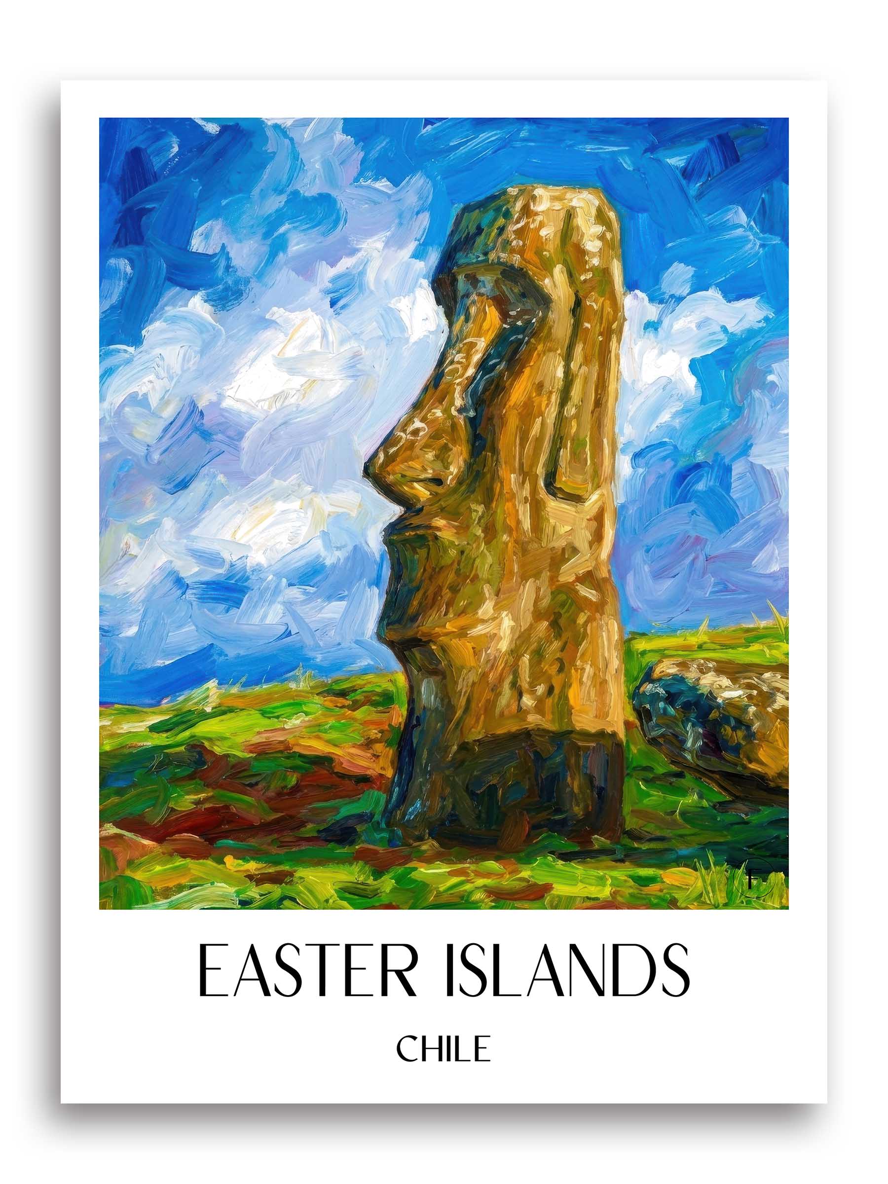 Oster Inseln Poster - - Chile Kunstdruck - Ölgemälde von A4 bis A1 - favplace